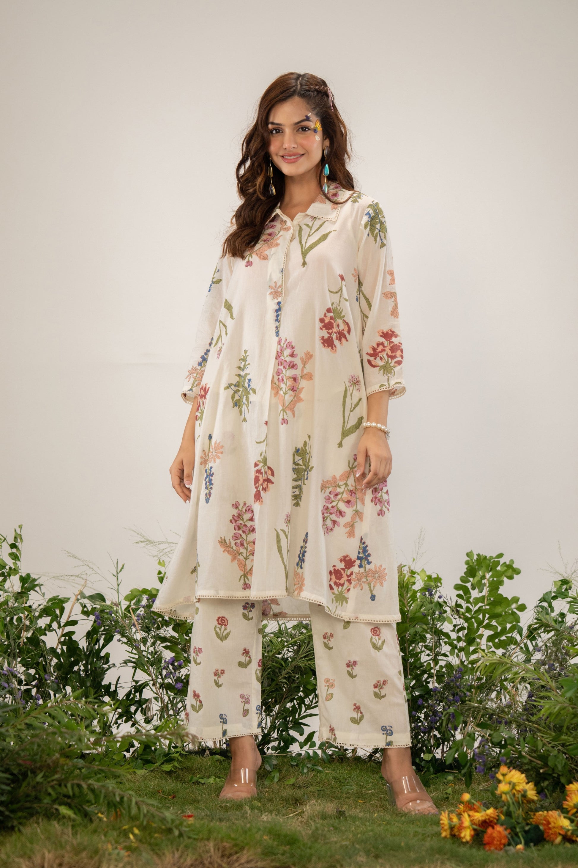 Manjula Pearl Cotton Kurta Pant Set