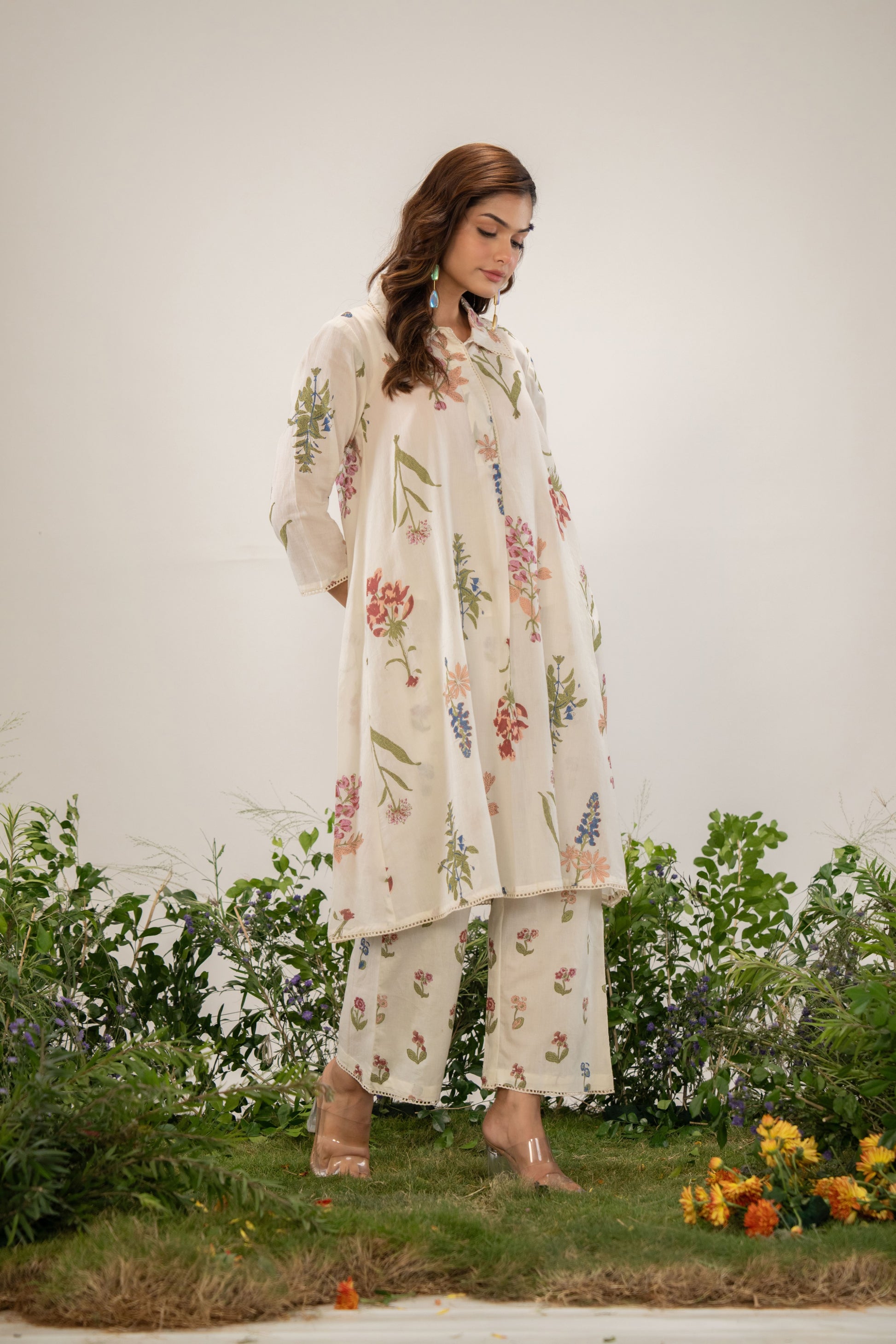 Manjula Pearl Cotton Kurta Pant Set