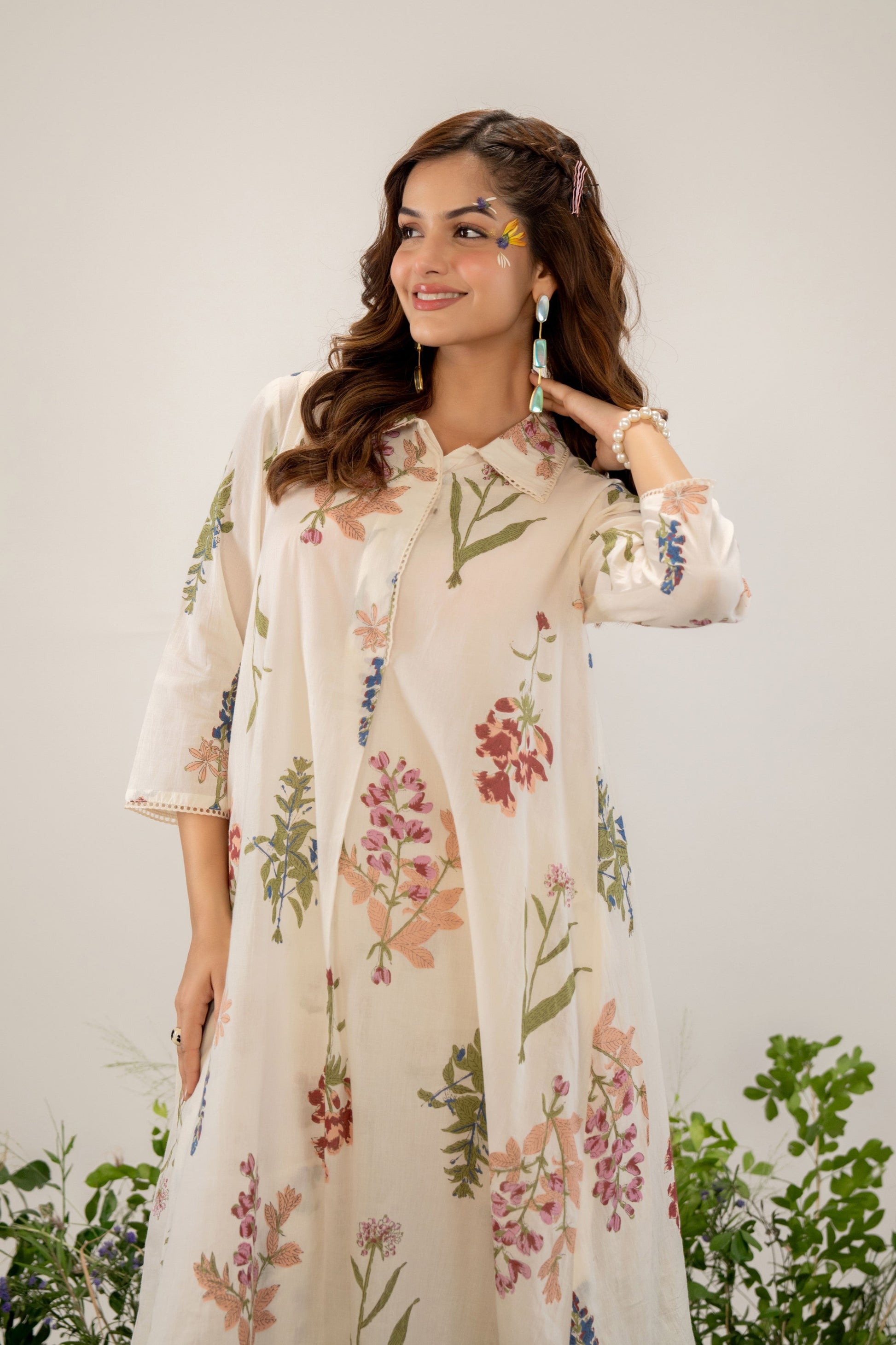 Manjula Pearl Cotton Kurta Pant Set