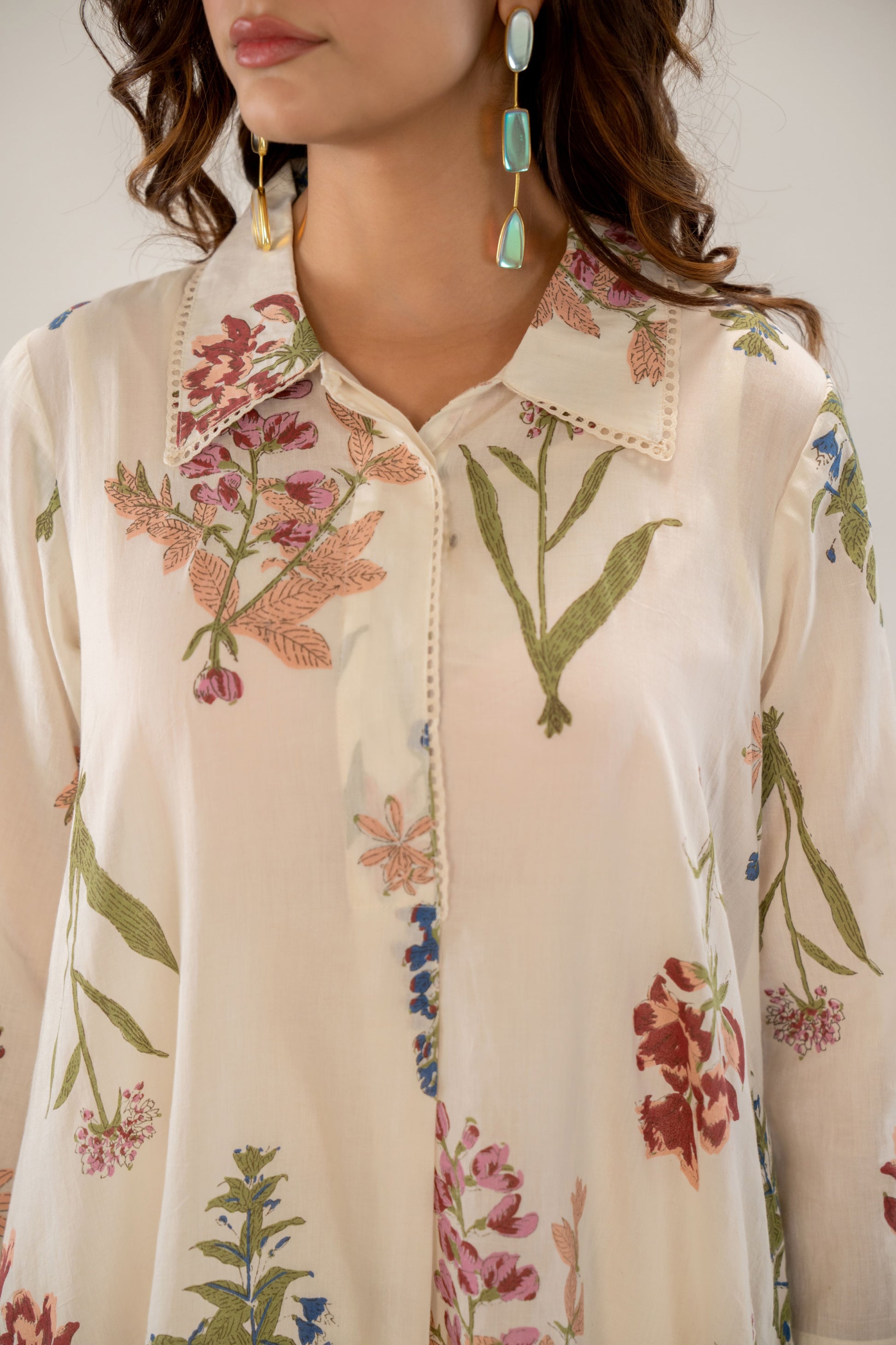 Manjula Pearl Cotton Kurta Pant Set