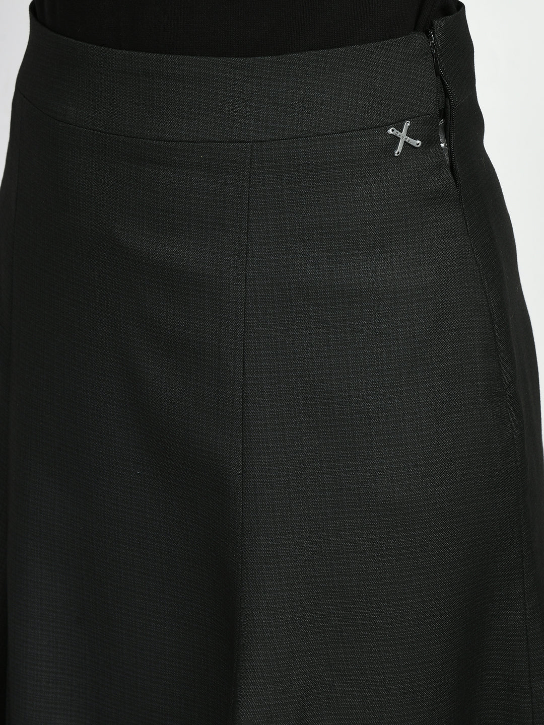 Exude Decisiveness Checked A-line Skirt