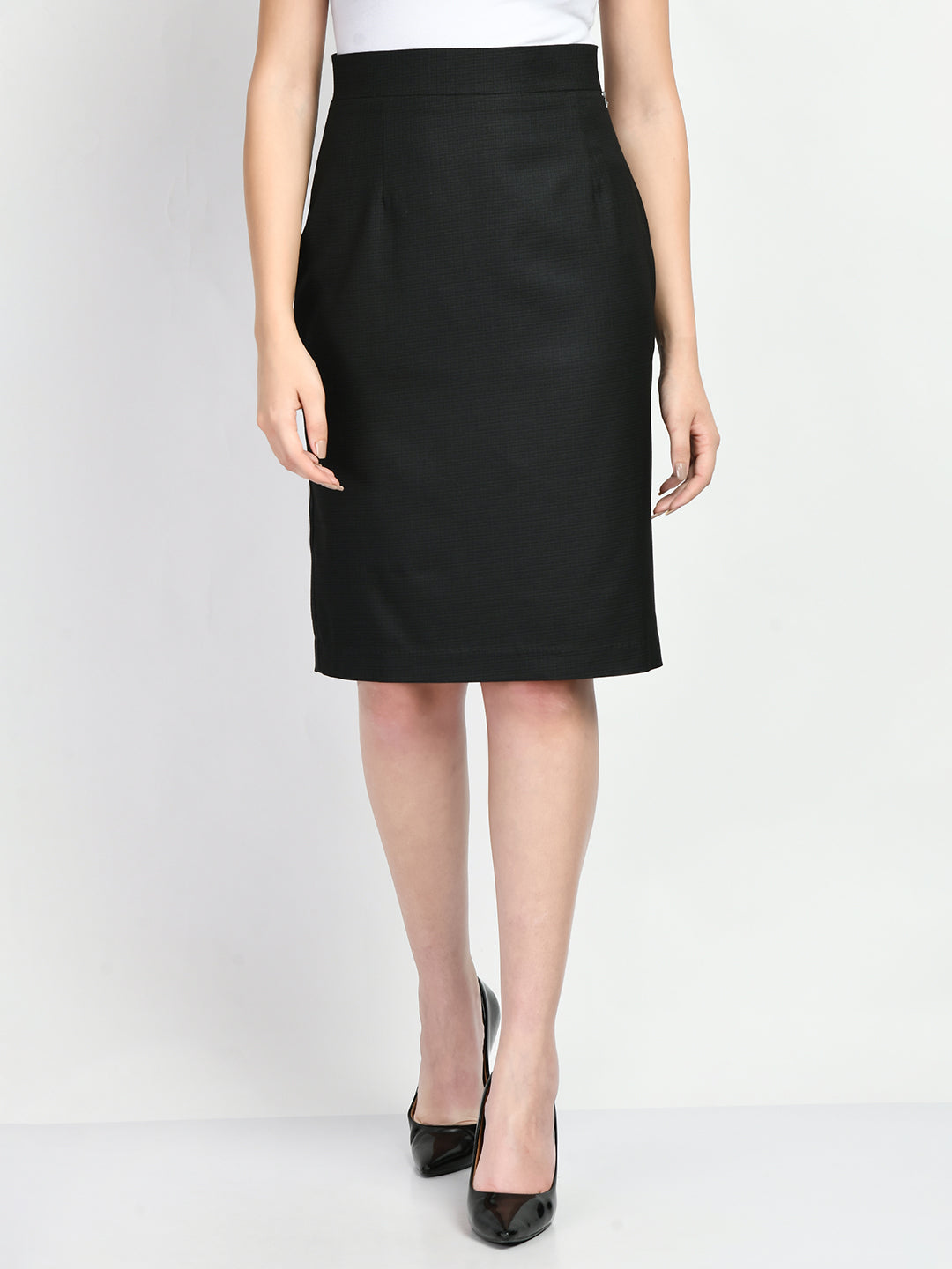 Exude Empathy Checked Pencil Skirt