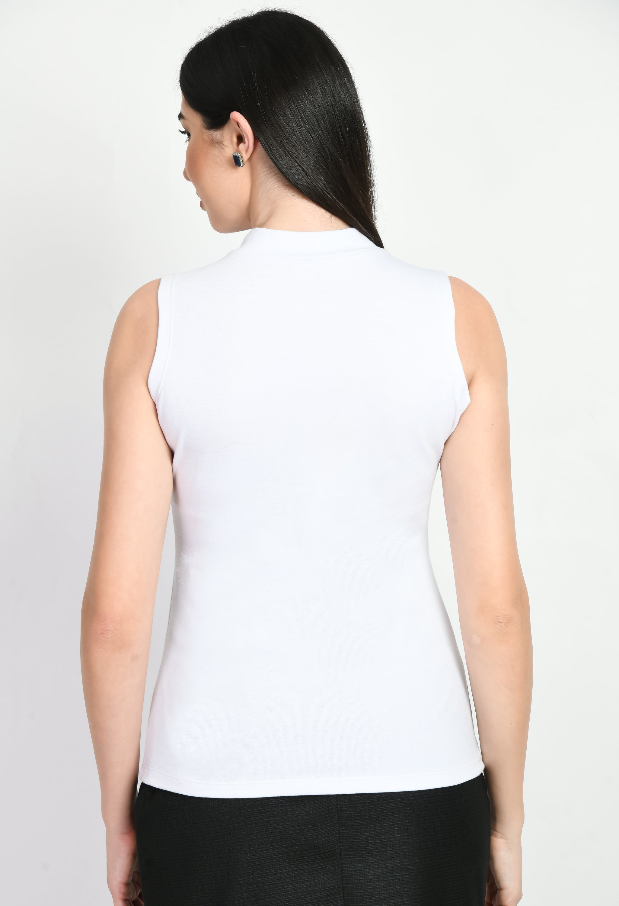 Exude Prudence High Neck Sleeveless T-shirt