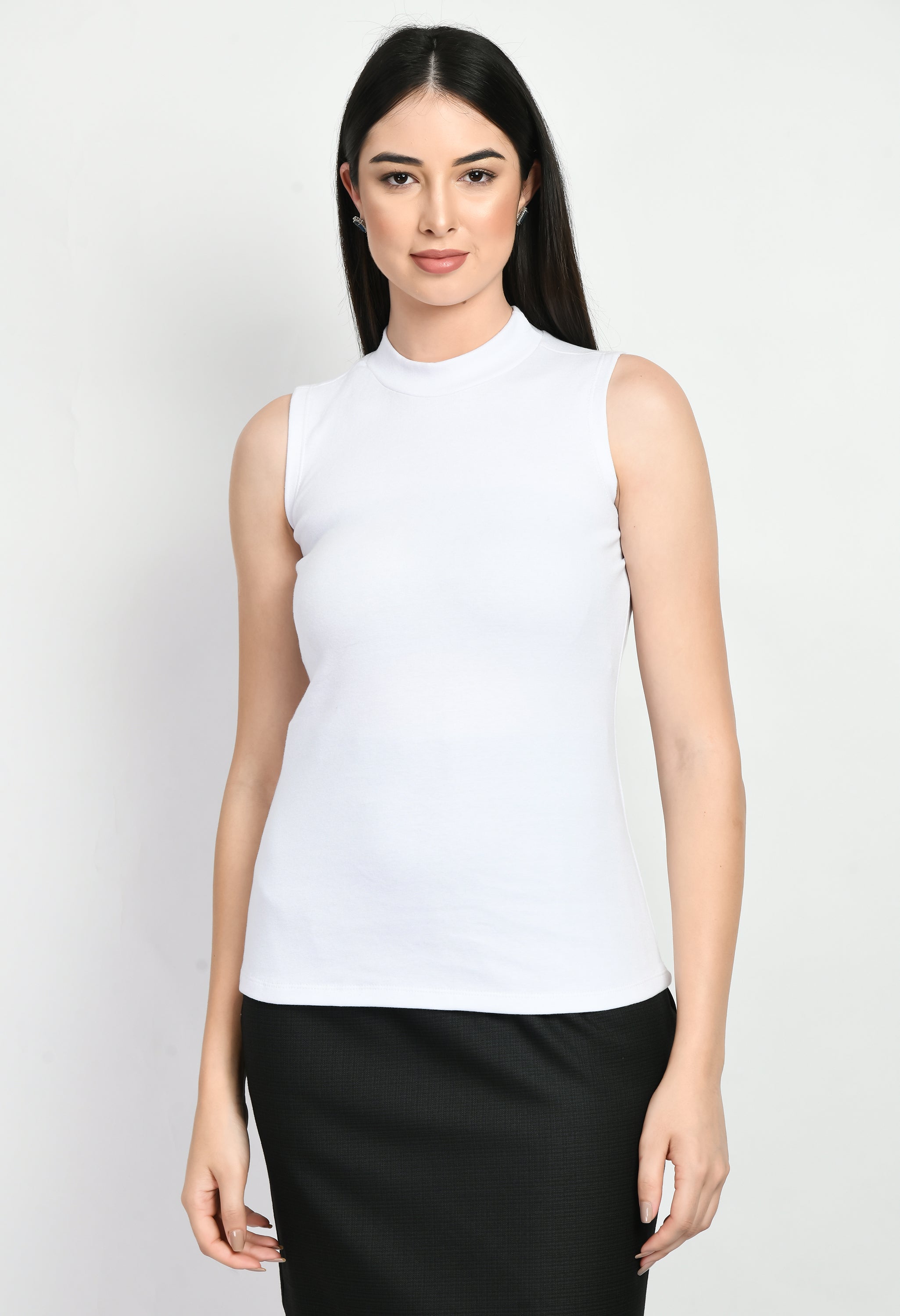 Exude Prudence High Neck Sleeveless T-shirt