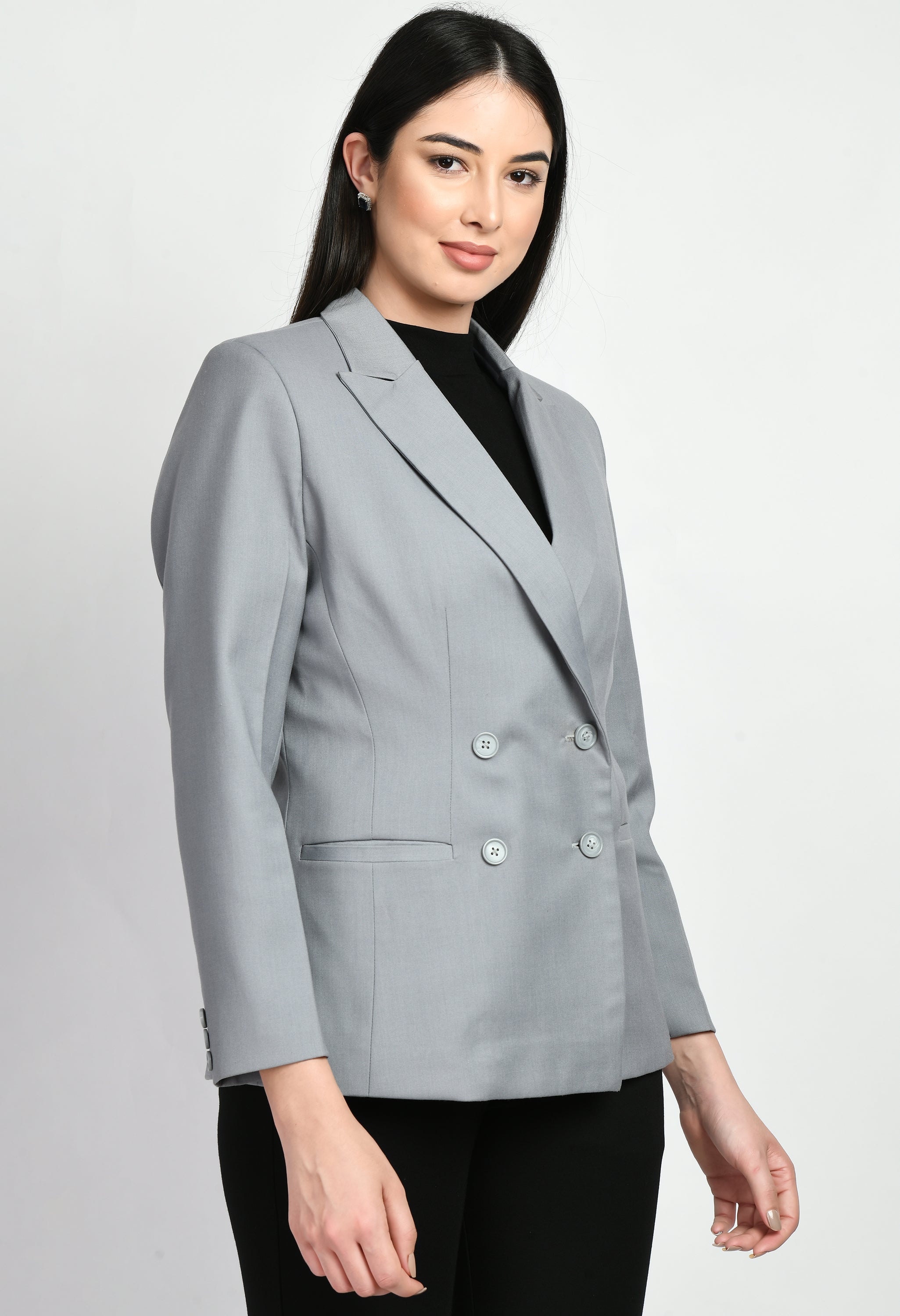 Exude Enthusiasm Double Breasted Blazer Pant Suit