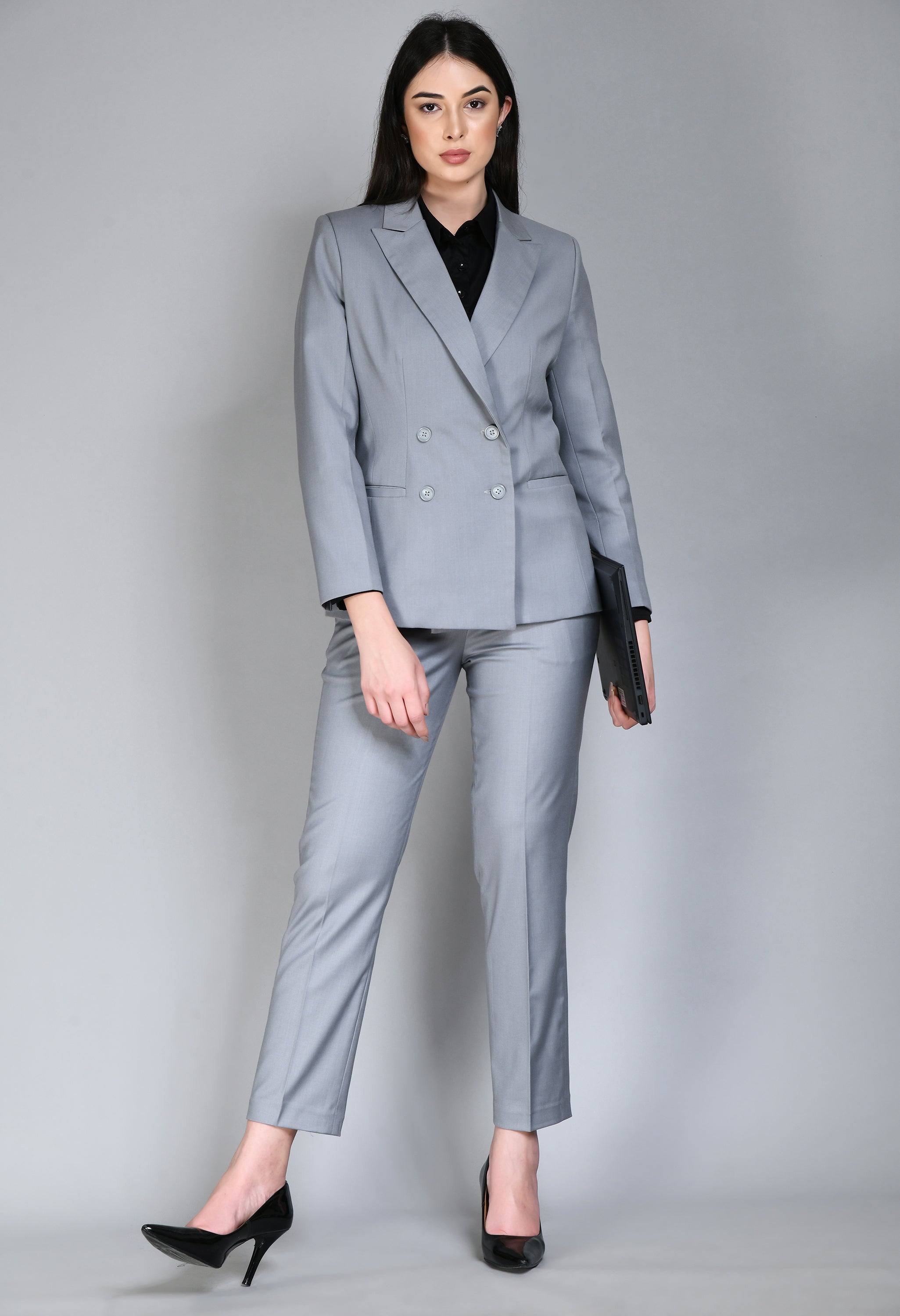 Exude Enthusiasm Double Breasted Blazer Pant Suit