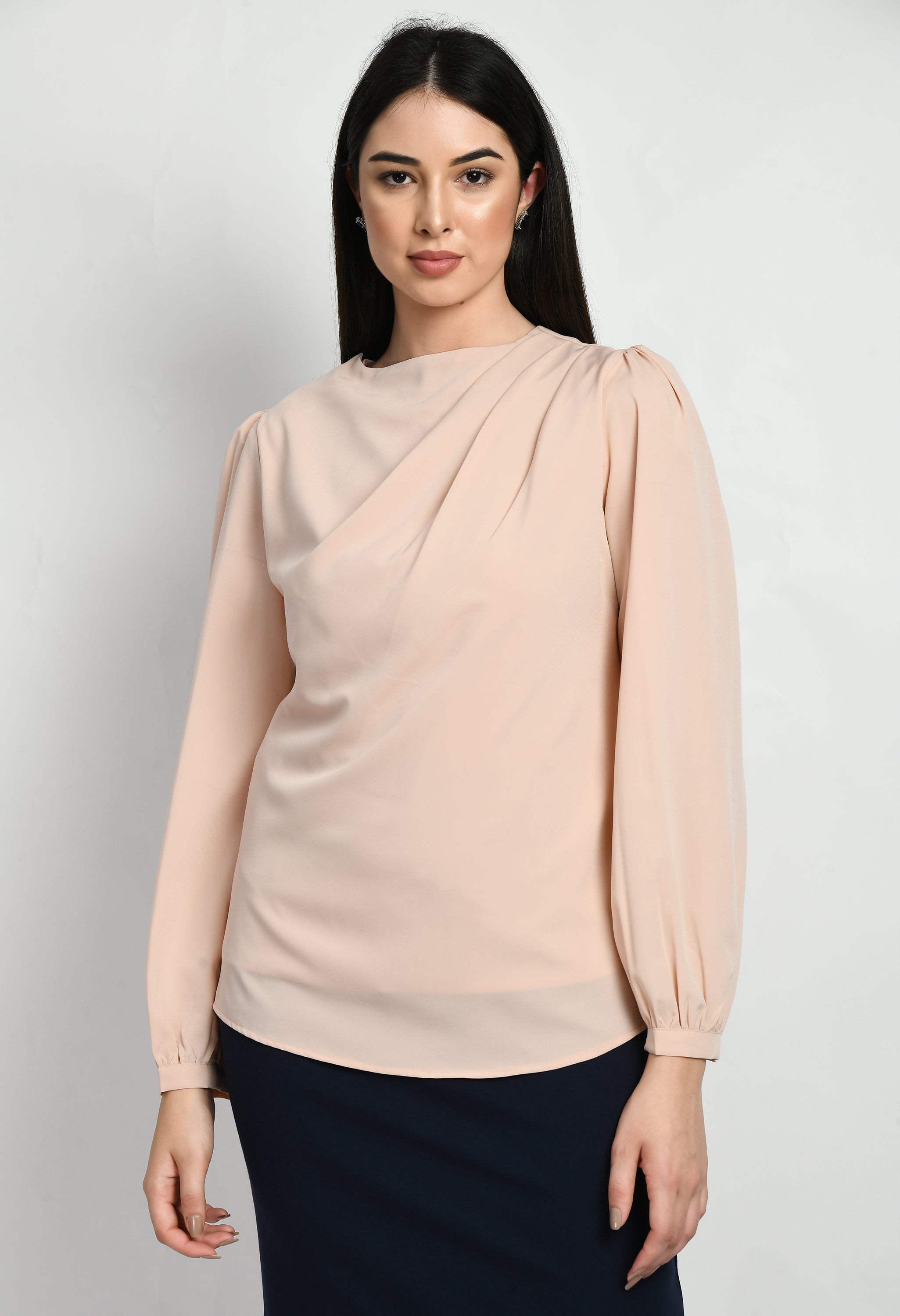 Exude Genius Pleat Detail Top