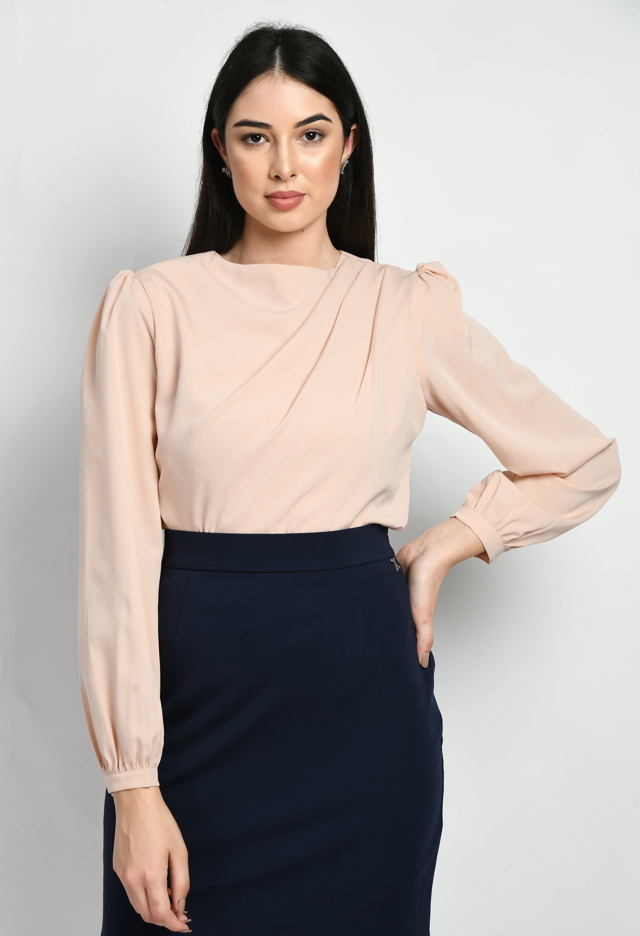 Exude Genius Pleat Detail Top