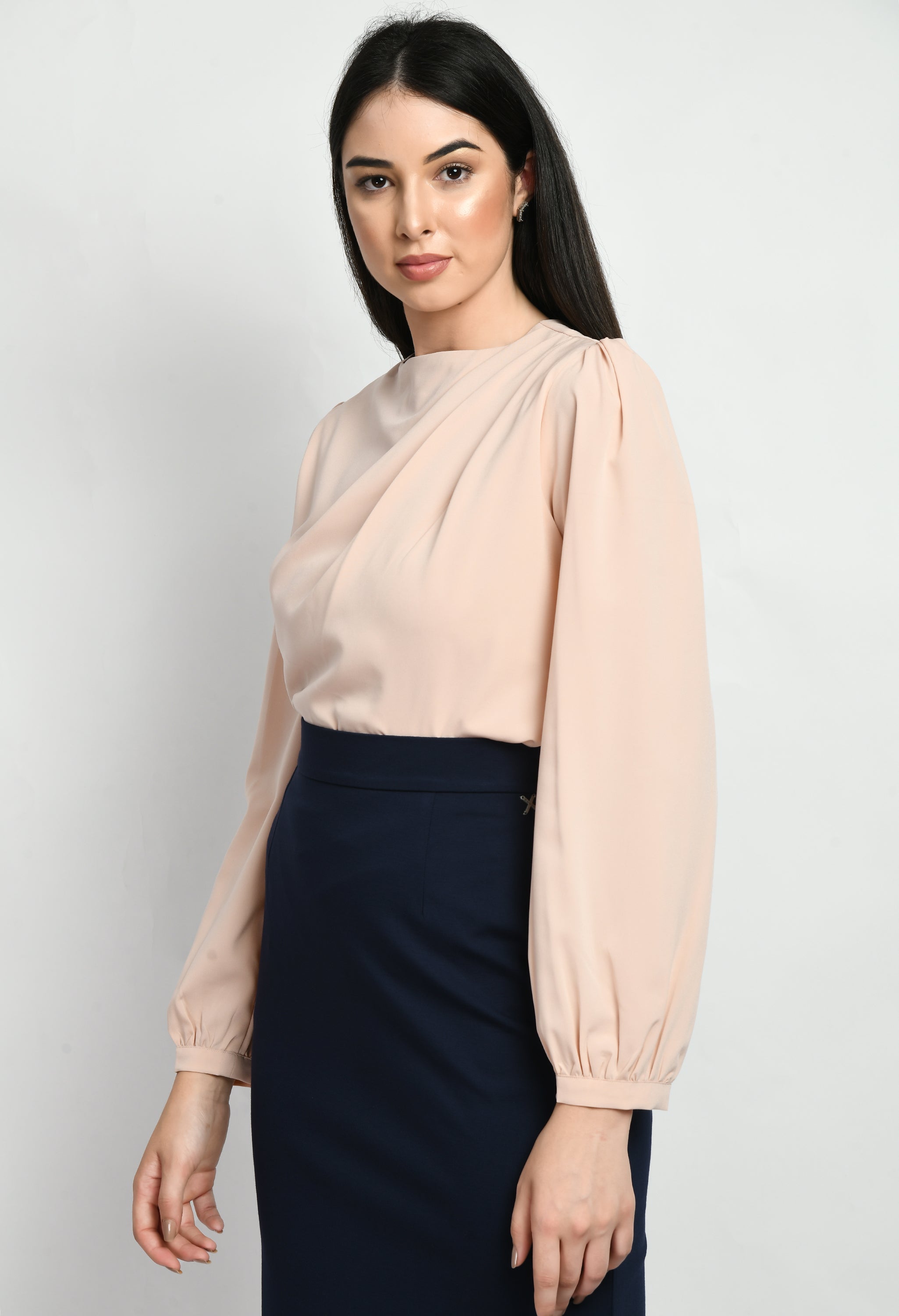 Exude Genius Pleat Detail Top