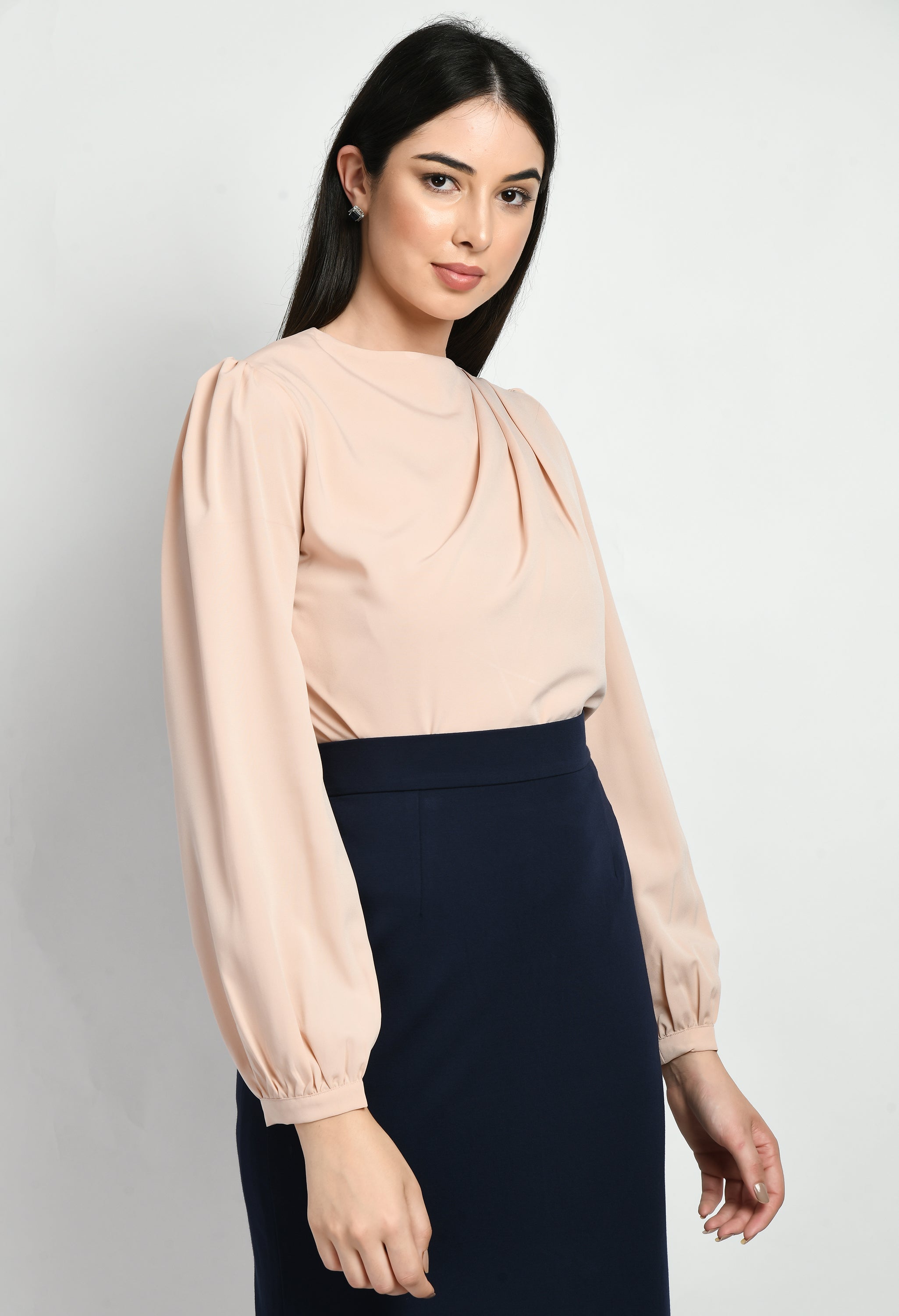 Exude Genius Pleat Detail Top