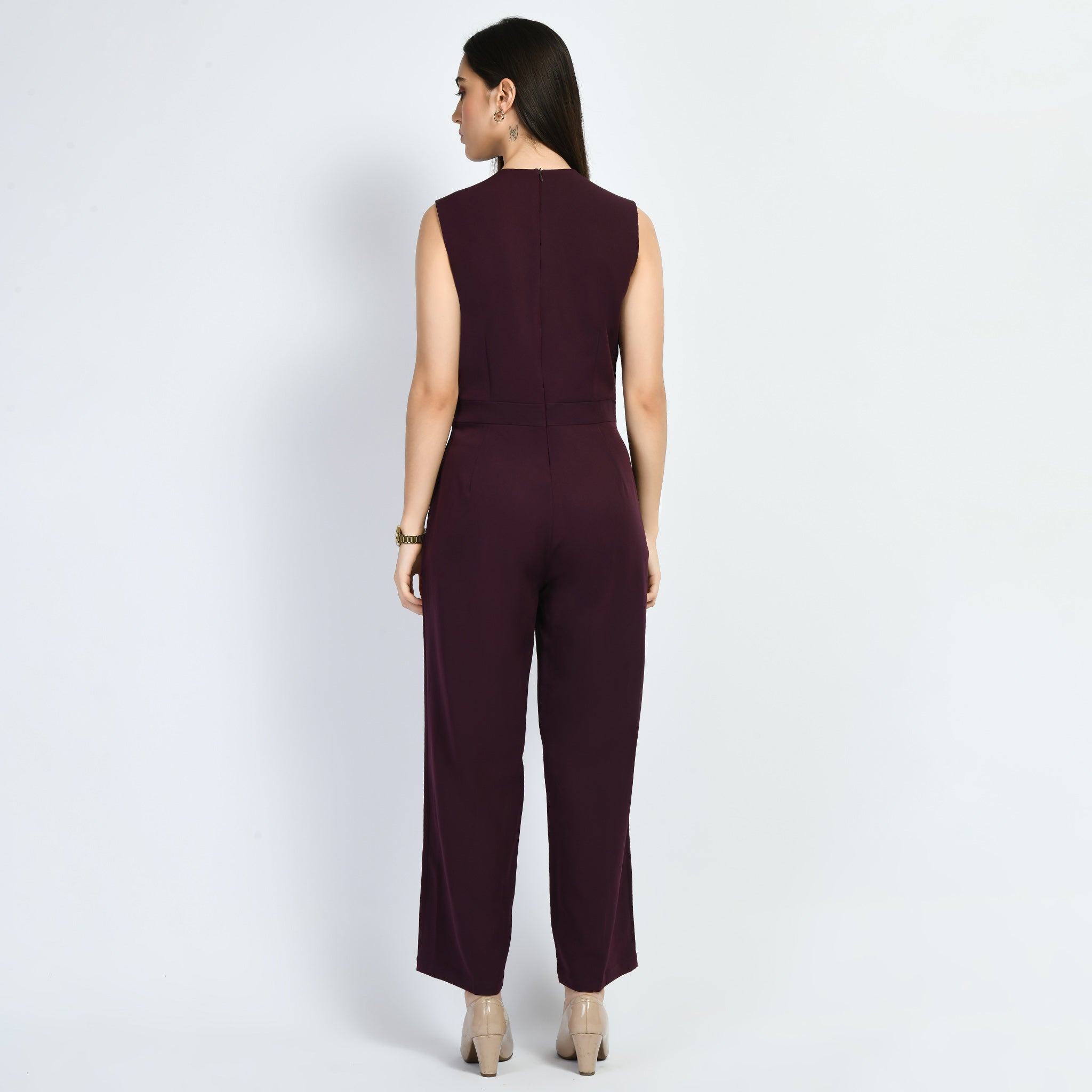 Exude Timelessness V-neck Wide-Leg Jumpsuit