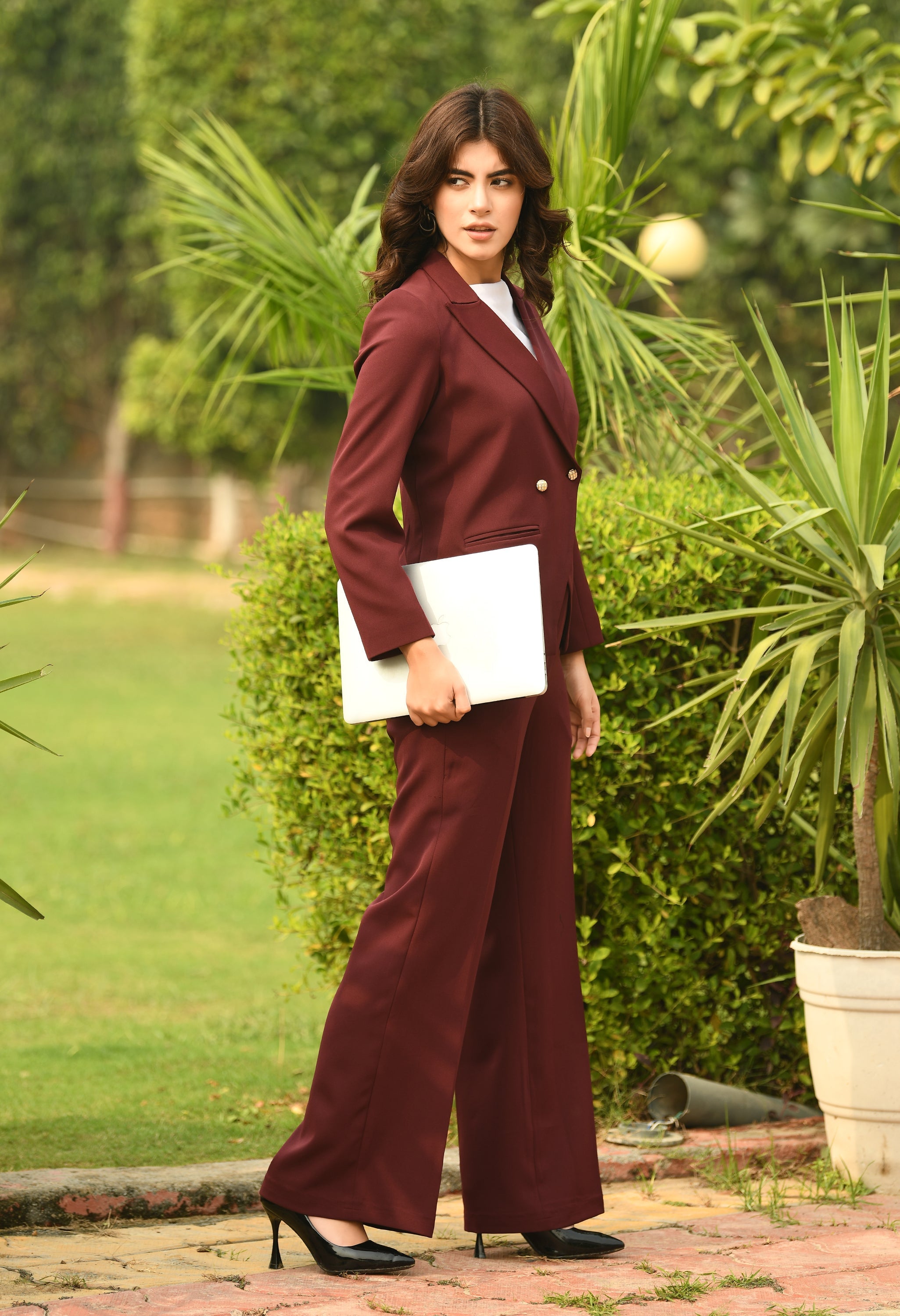 Exude Vitality Formal Blazer with Bootcut Trousers