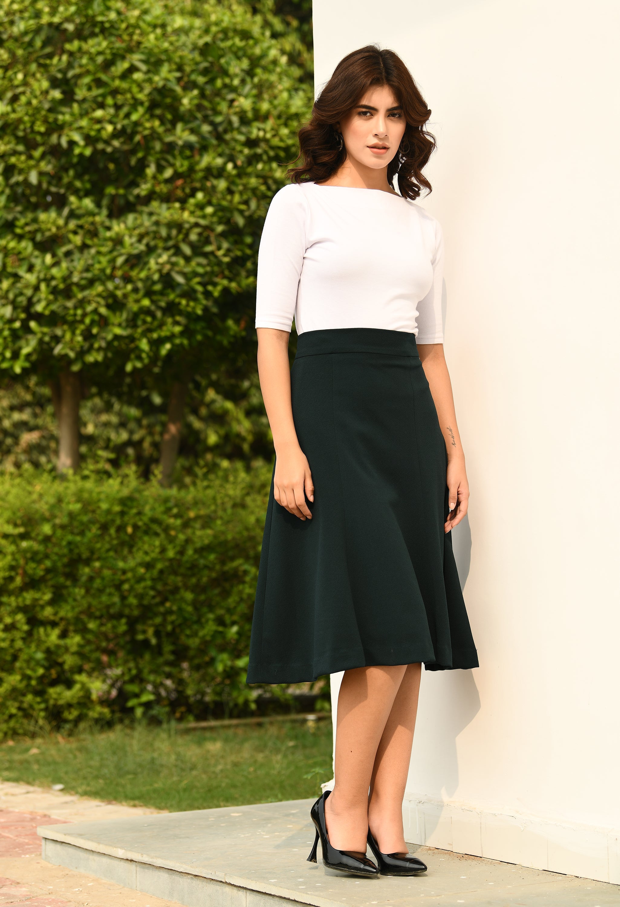 Exude Victory A-line Midi Skirt