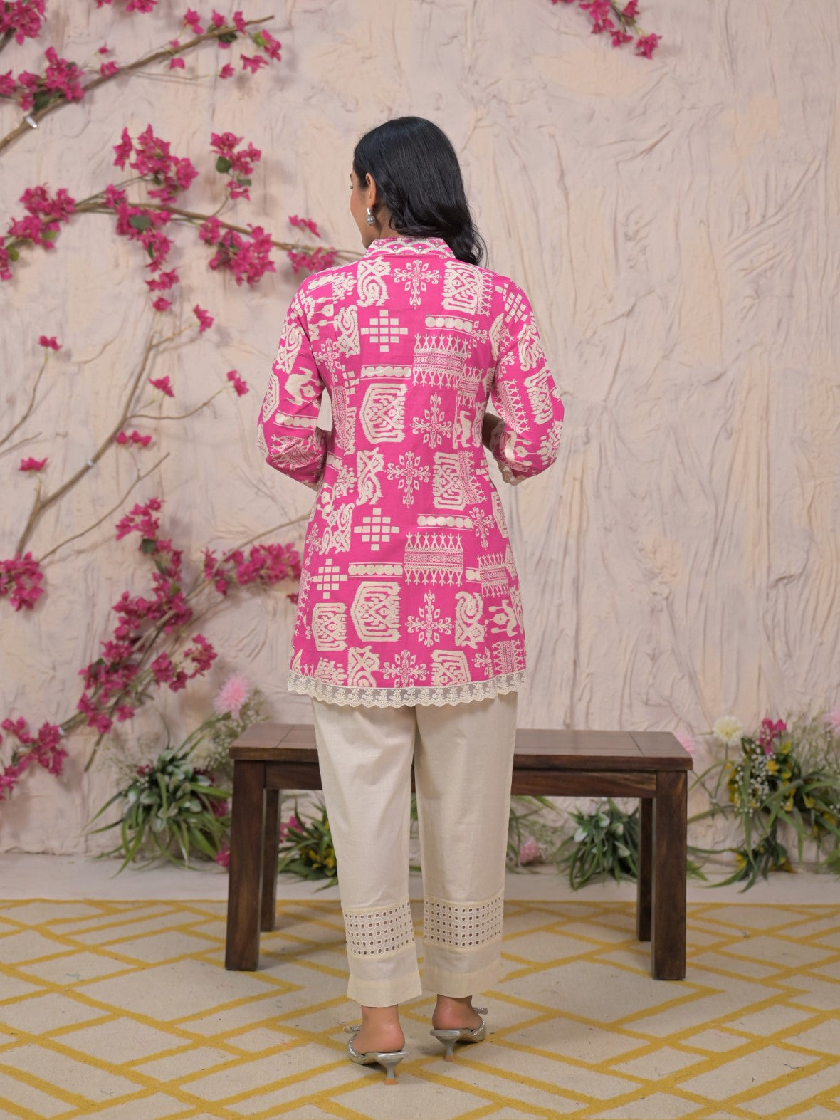 Bali Softpink Schiffli Cotton Co-ord Set- AL
