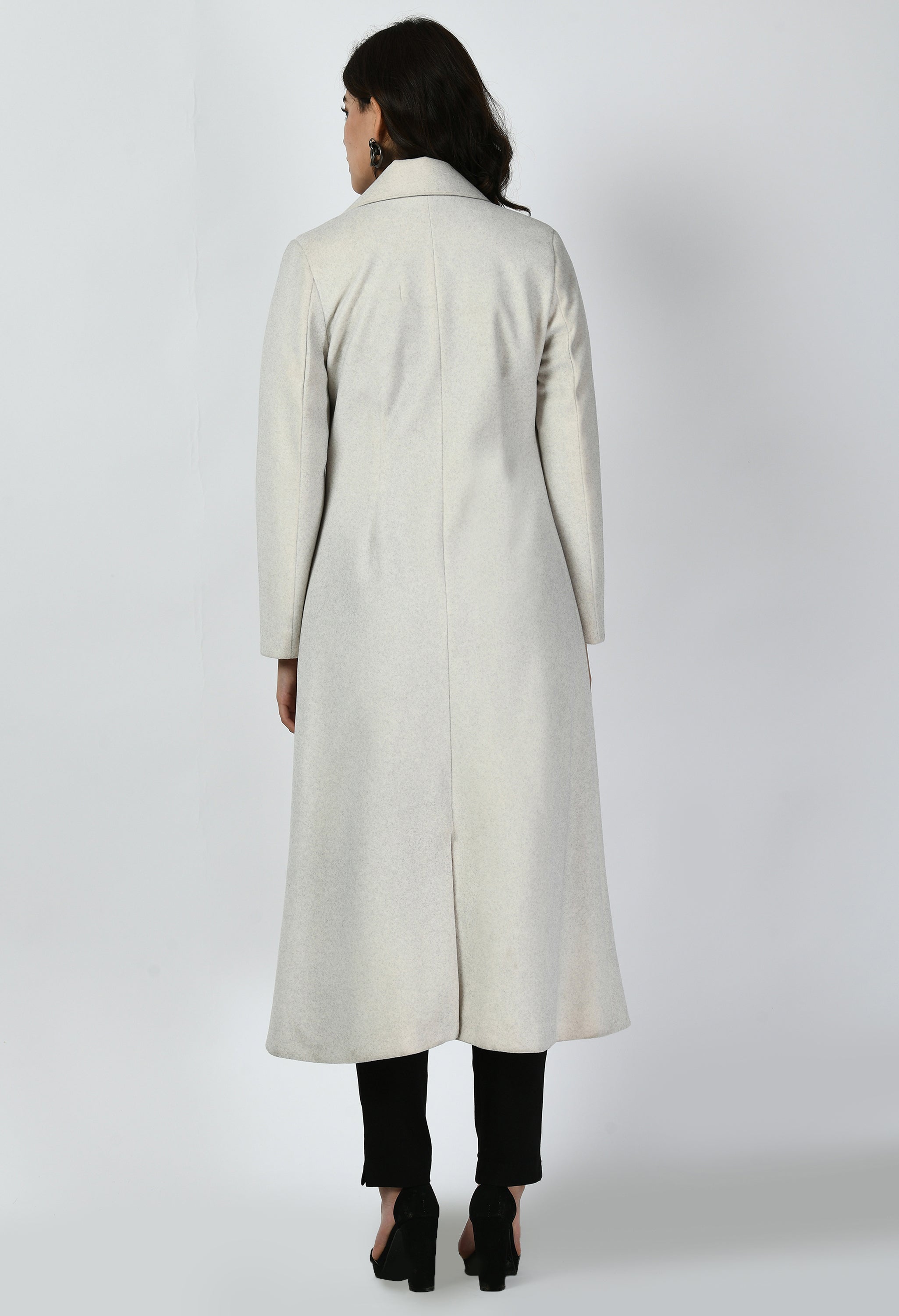 Exude Determination Wool-Blend Long Coat