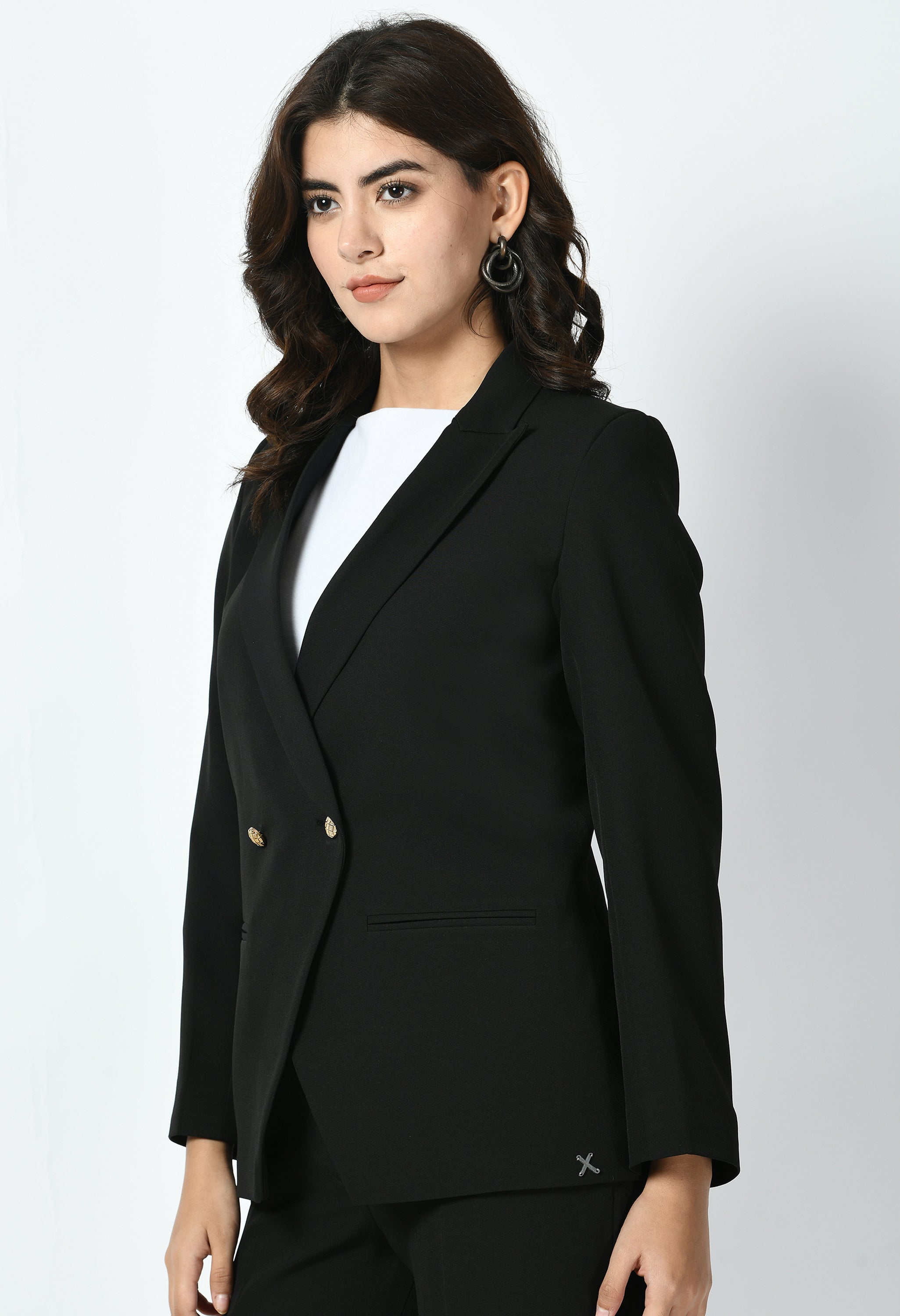 Exude Dominance Solid Formal Blazer