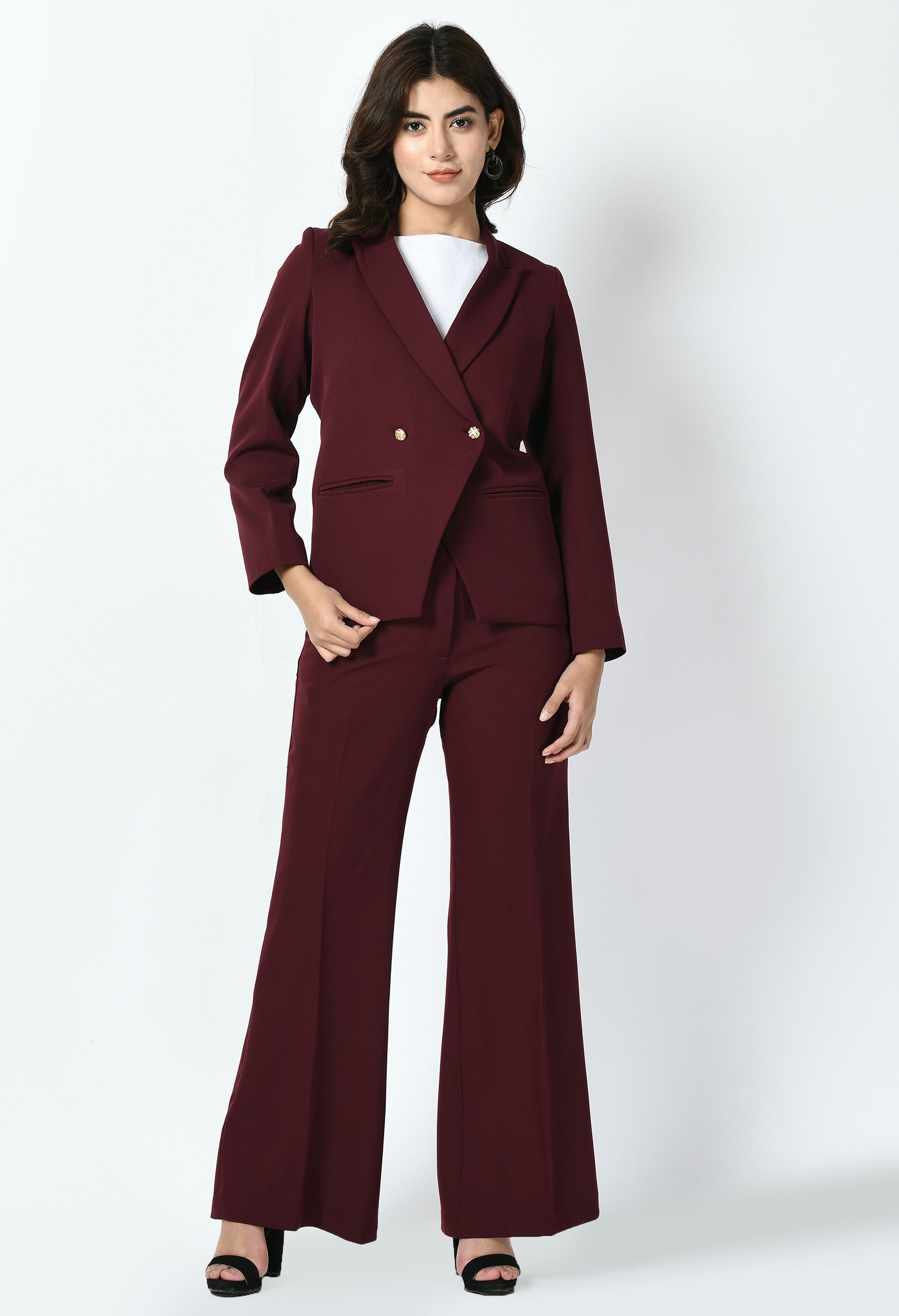 Exude Vitality Formal Blazer with Bootcut Trousers