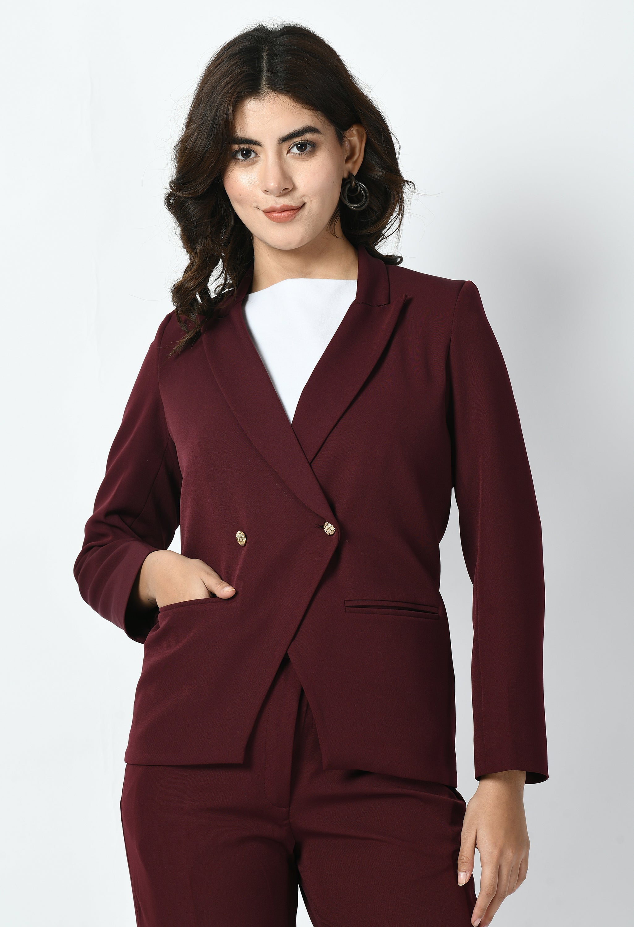 Exude Dominance Solid Formal Blazer