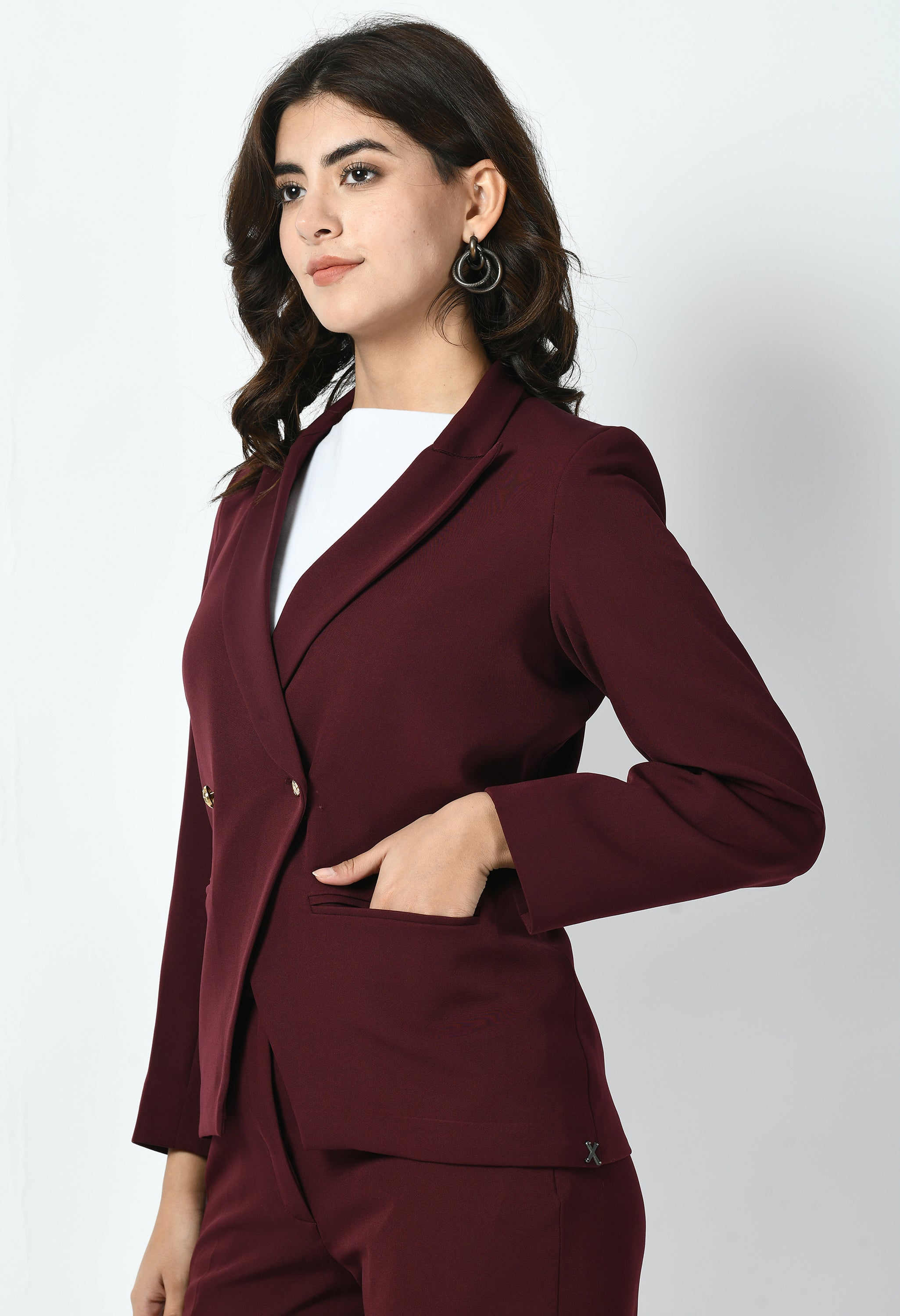 Exude Dominance Solid Formal Blazer