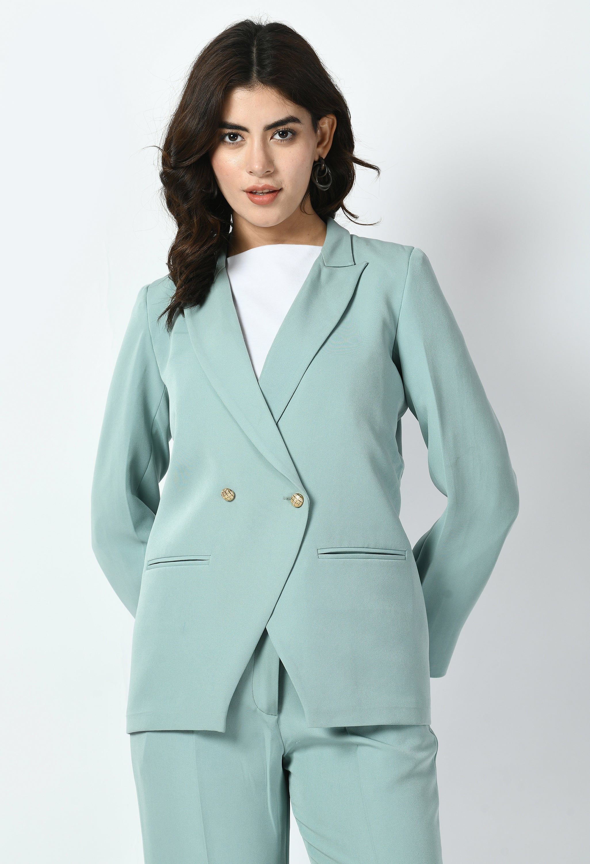 Exude Dominance Solid Formal Blazer