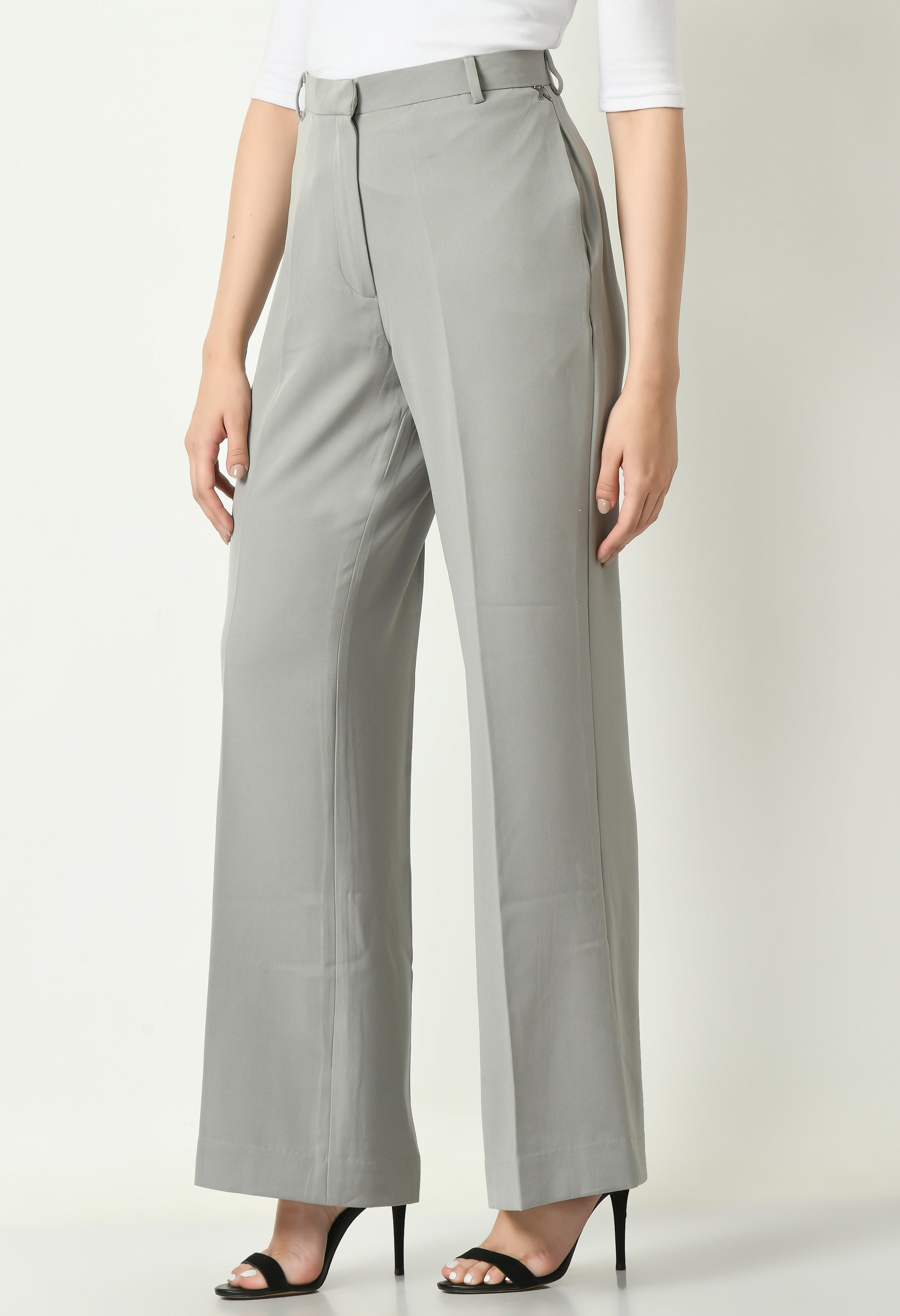 Exude Eminence Solid Bootcut Trousers