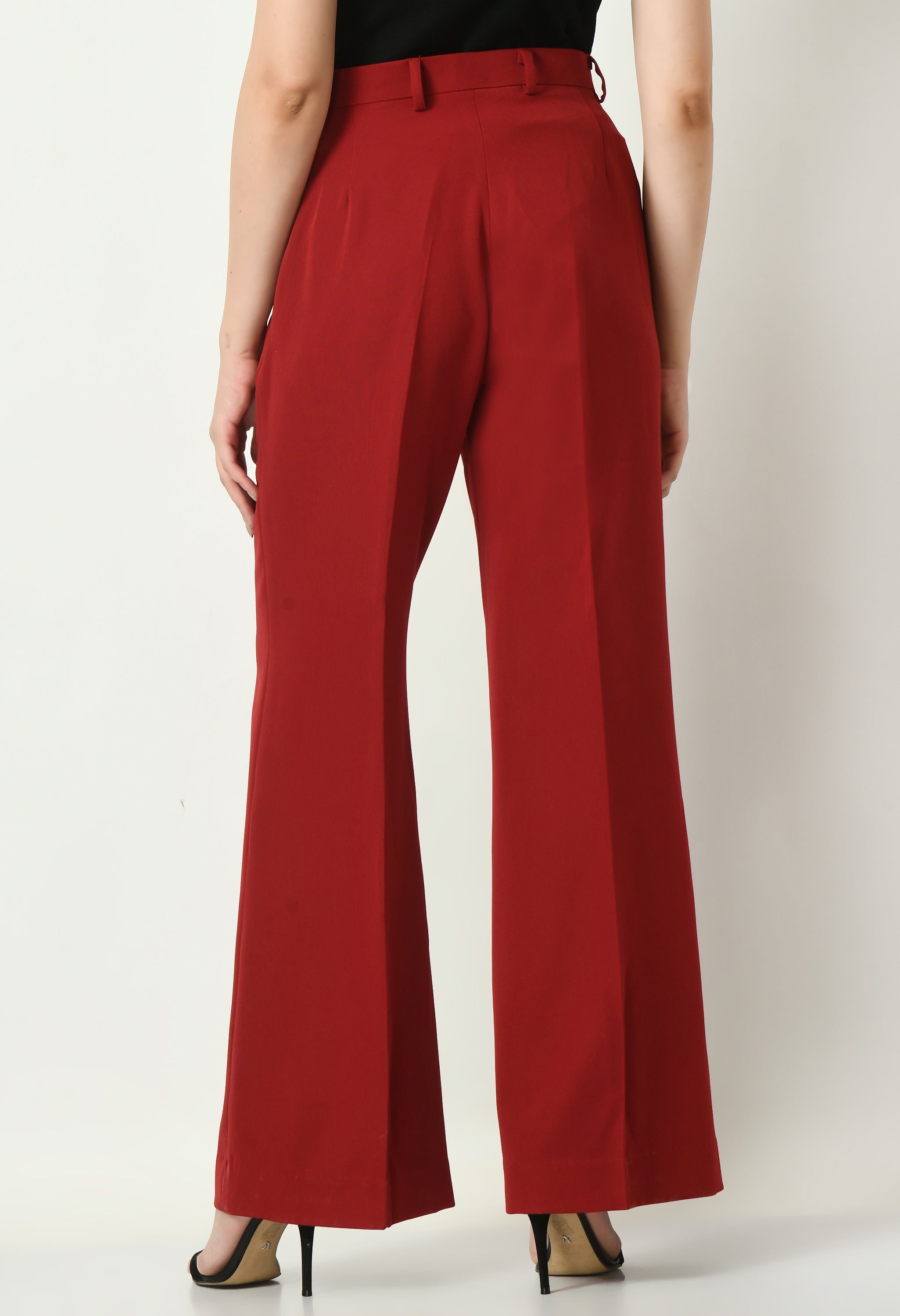 Exude Eminence Solid Bootcut Trousers