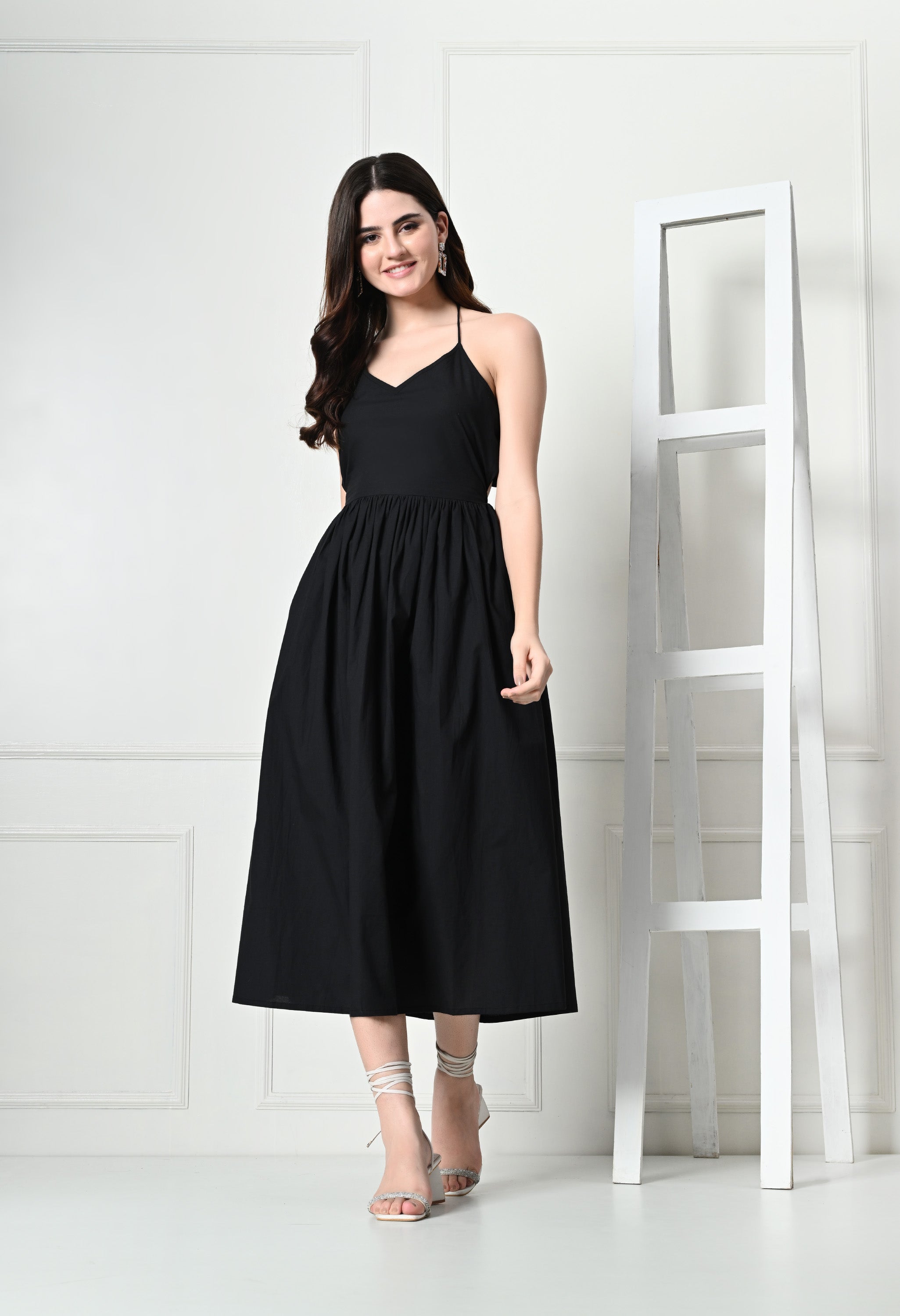 Black Organic Cotton Dress For Women