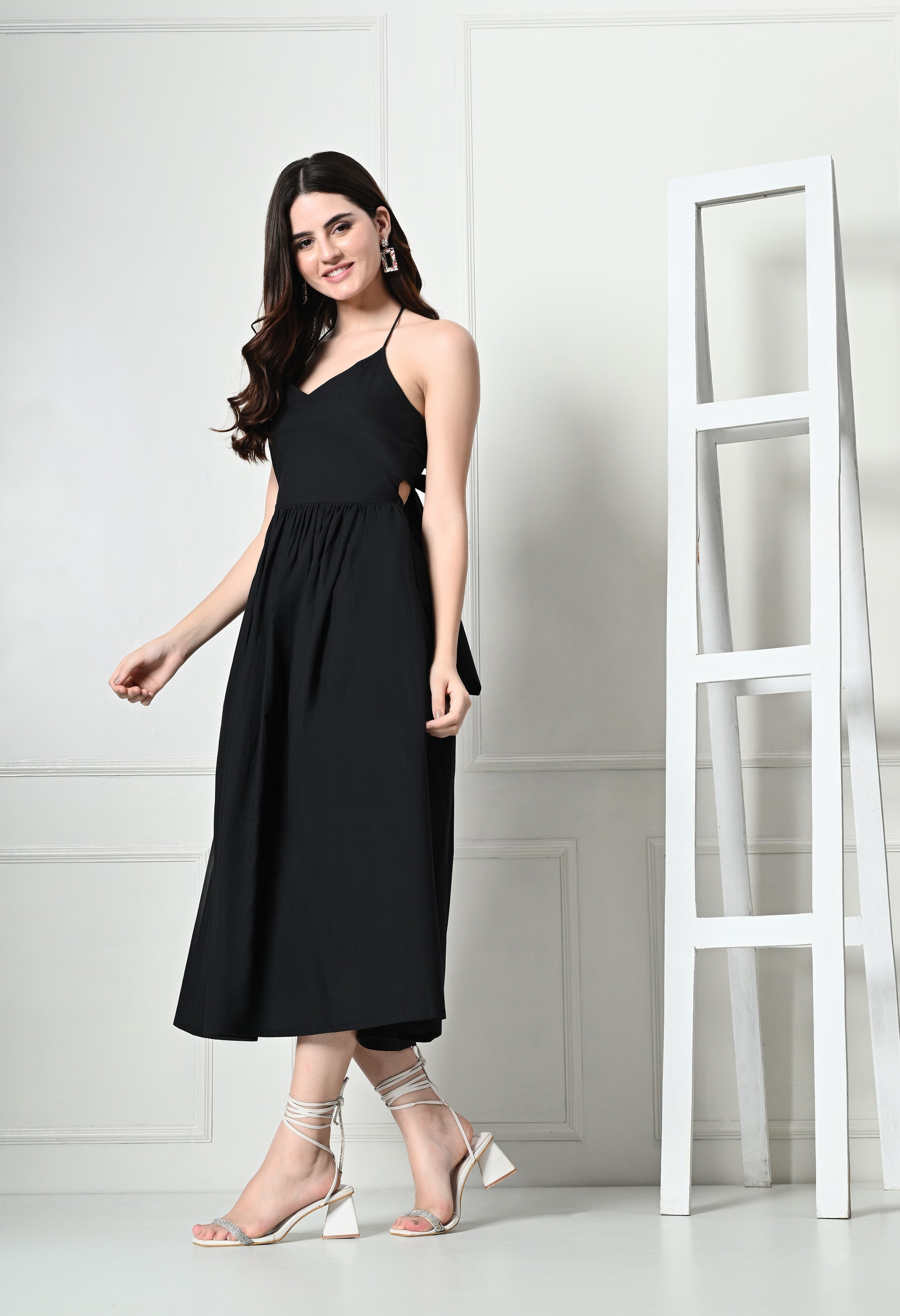 Black Organic Cotton Dress For Women