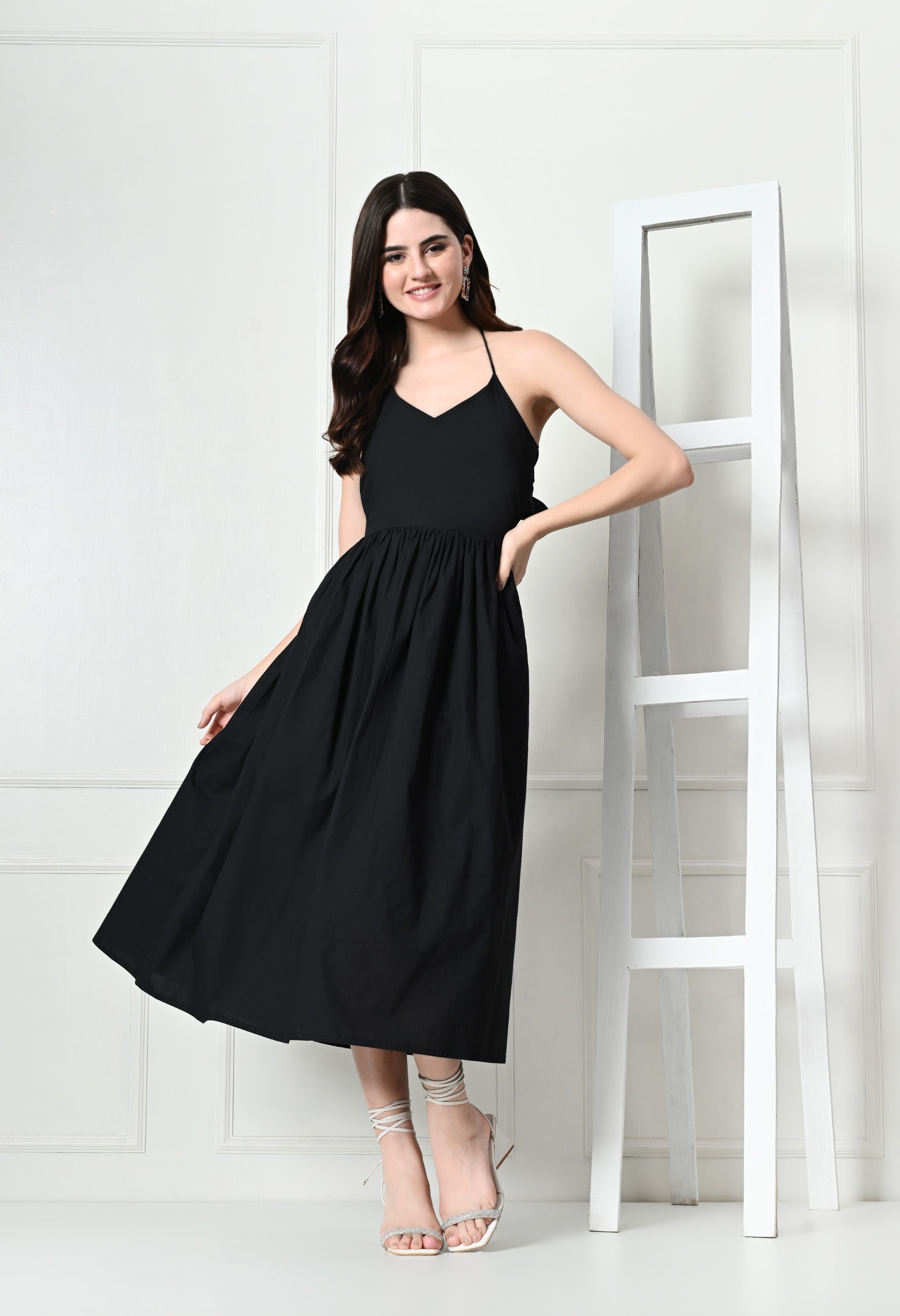 Black Organic Cotton Dress For Women