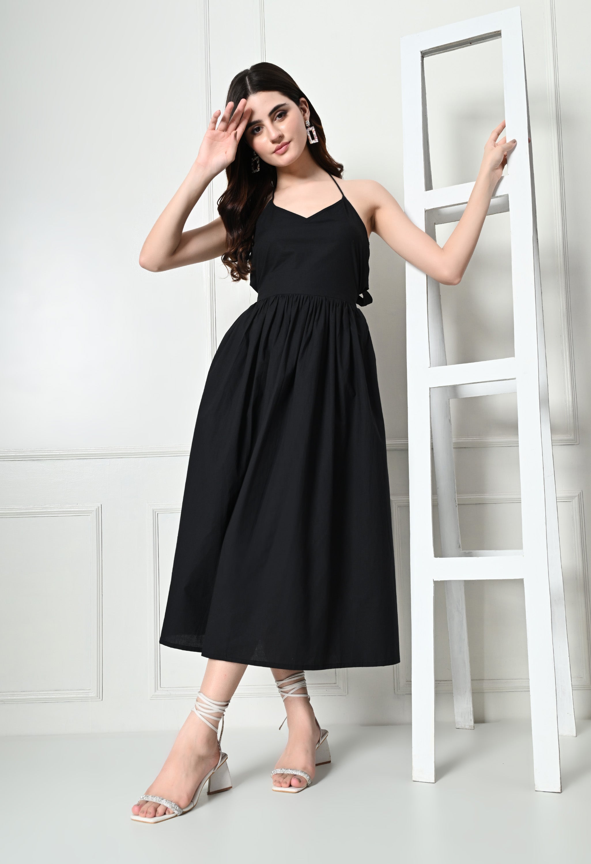 Black Organic Cotton Dress For Women