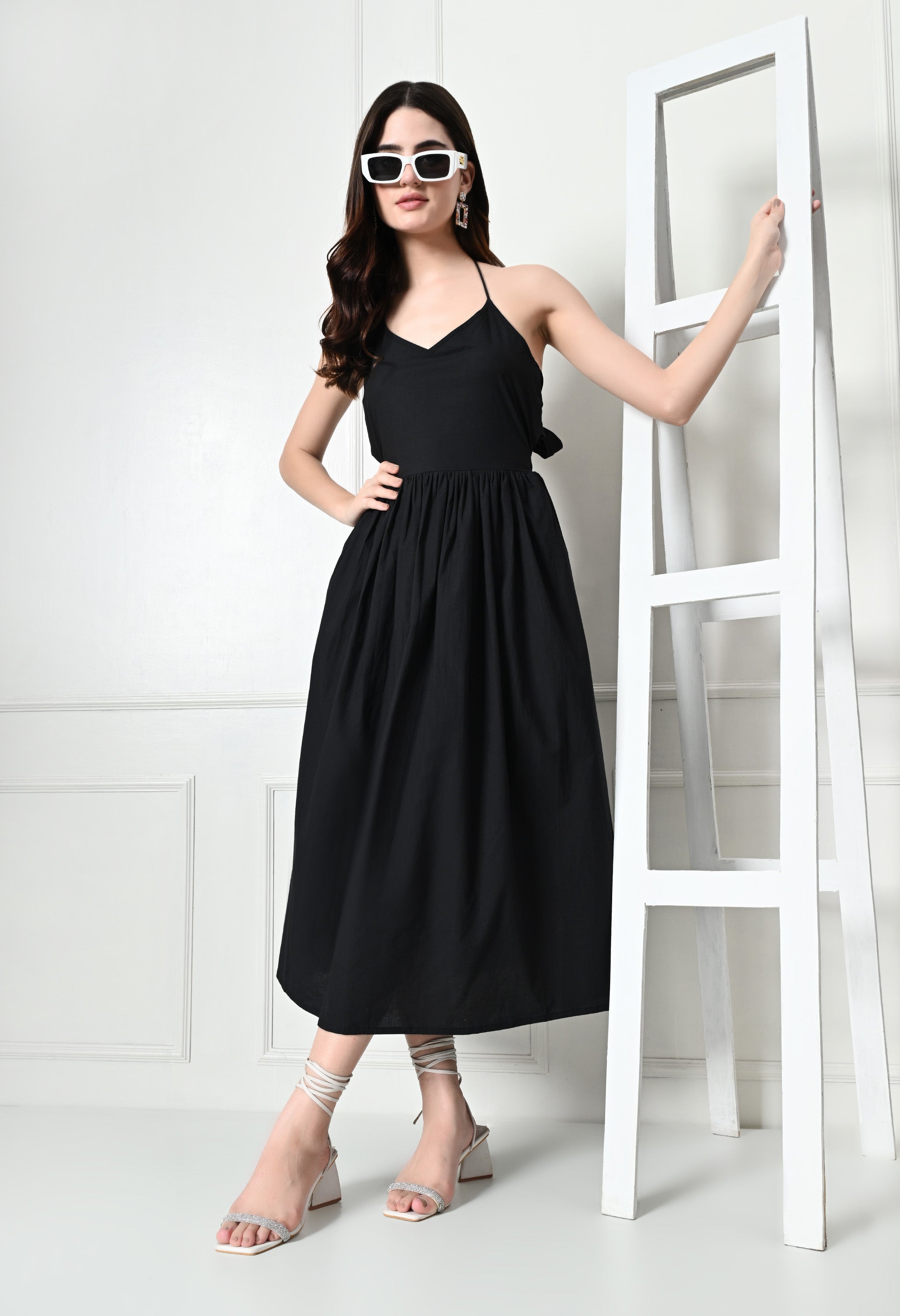 Black Organic Cotton Dress For Women