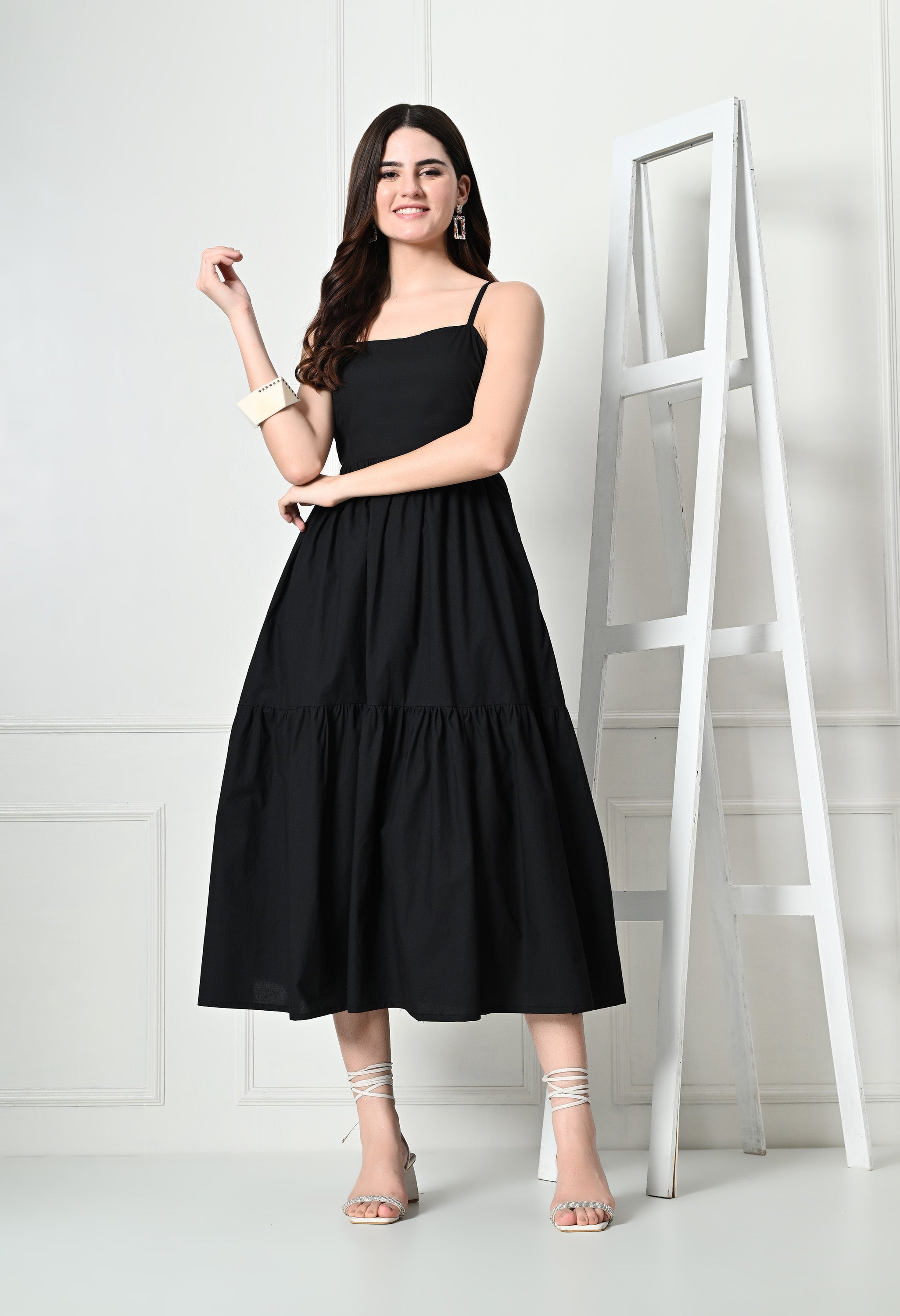 Black Organic Cotton Dress For Women