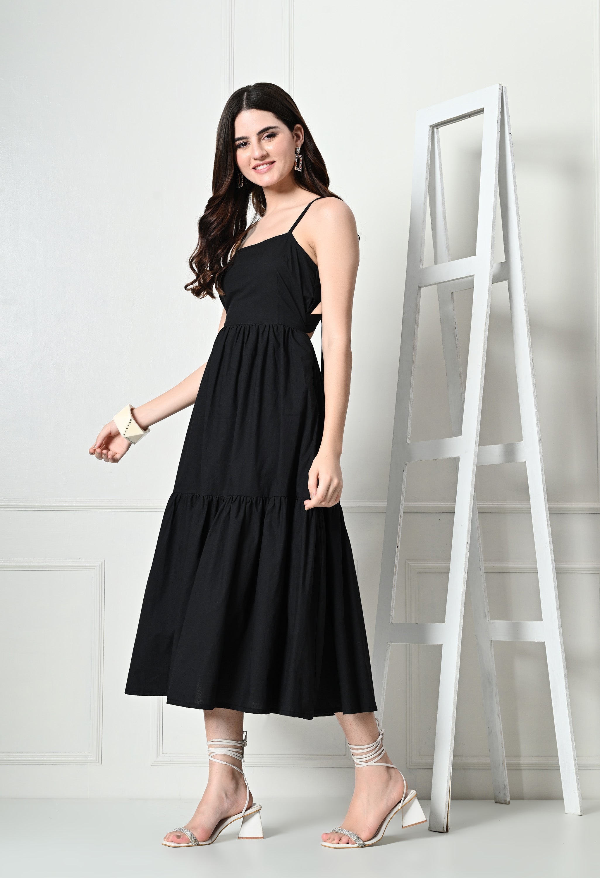 Black Organic Cotton Dress For Women