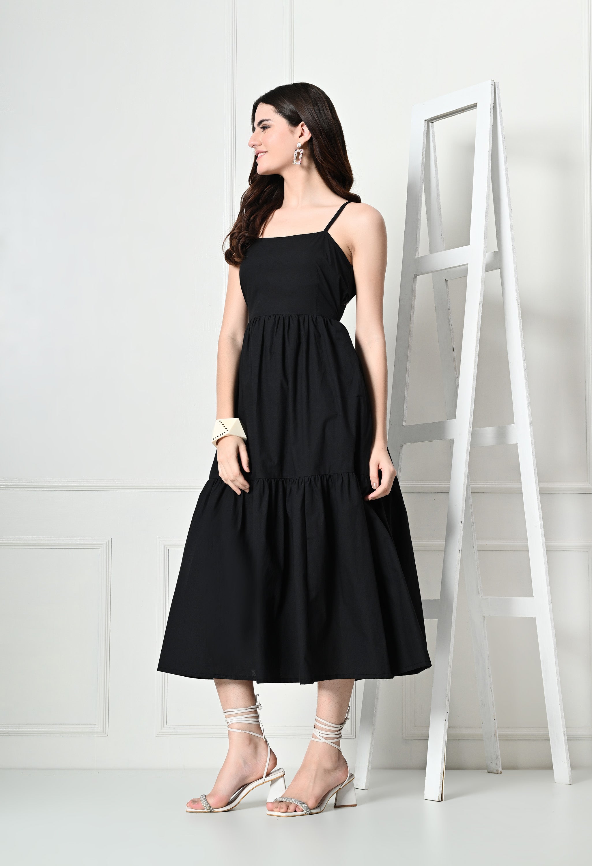 Black Organic Cotton Dress For Women