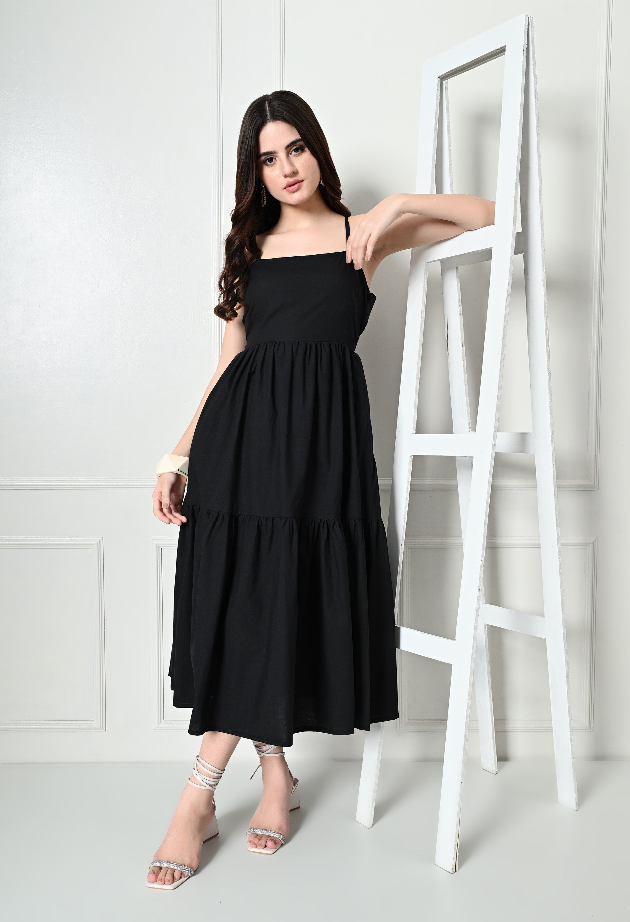 Black Organic Cotton Dress For Women