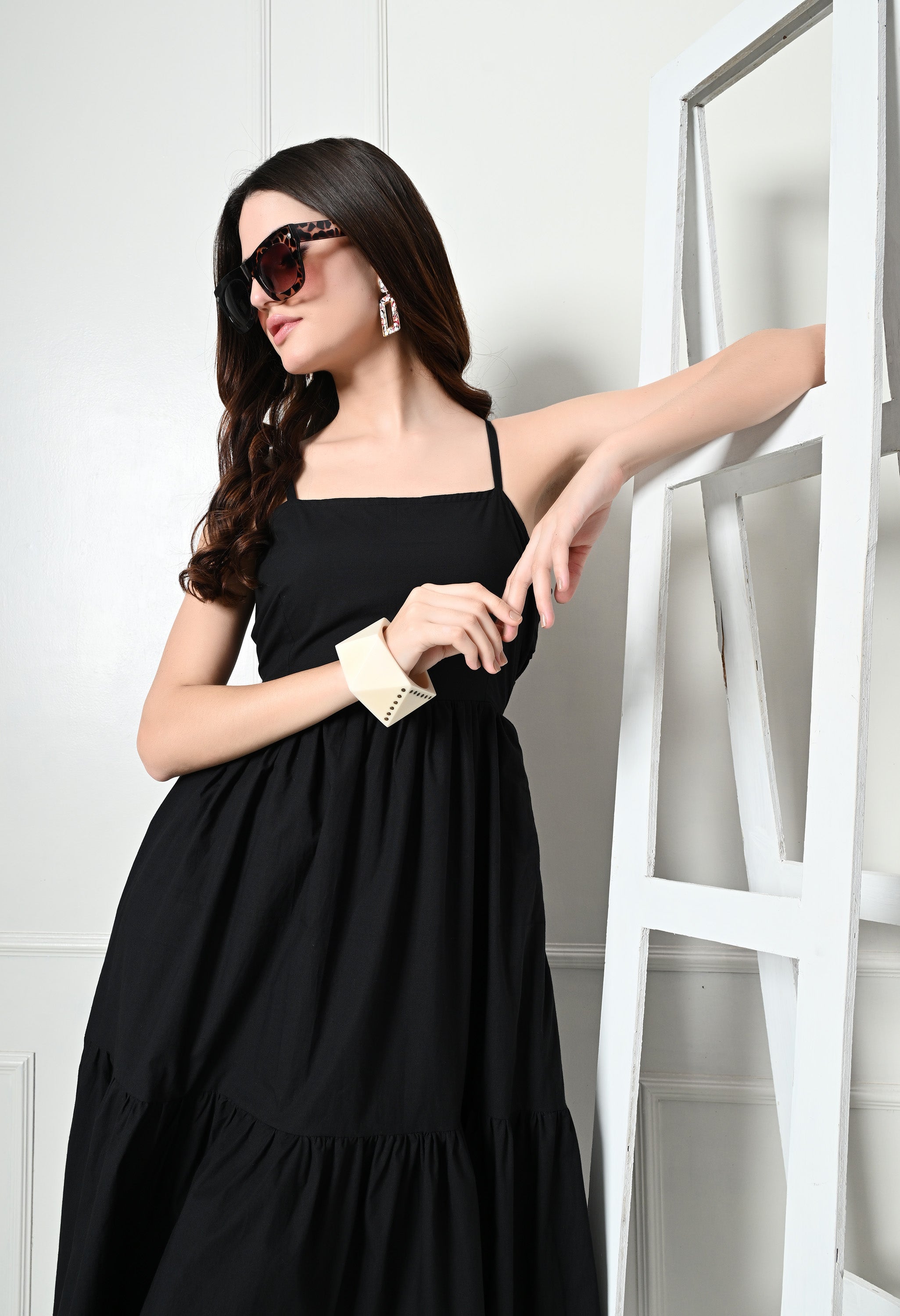 Black Organic Cotton Dress For Women