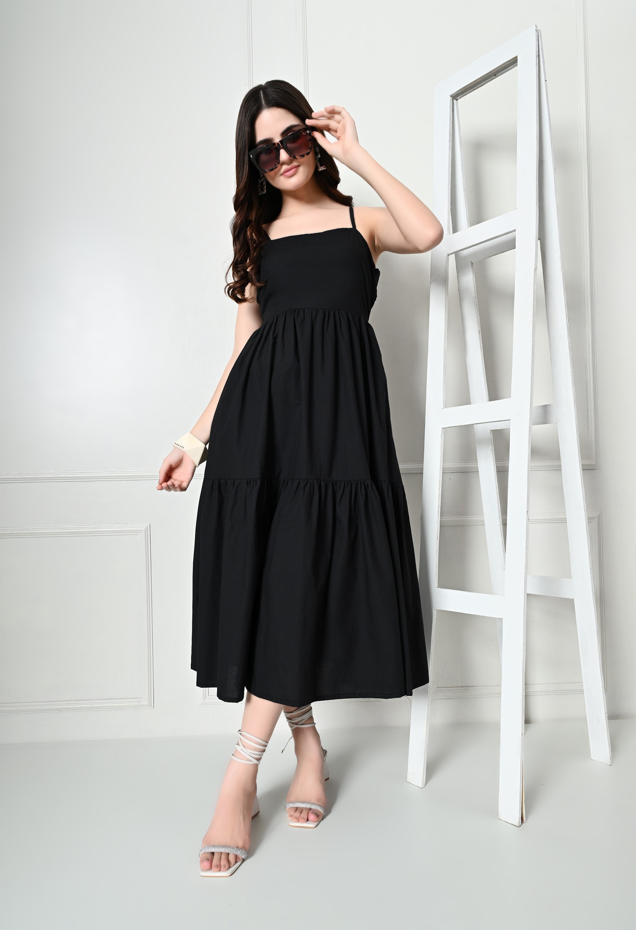 Black Organic Cotton Dress For Women