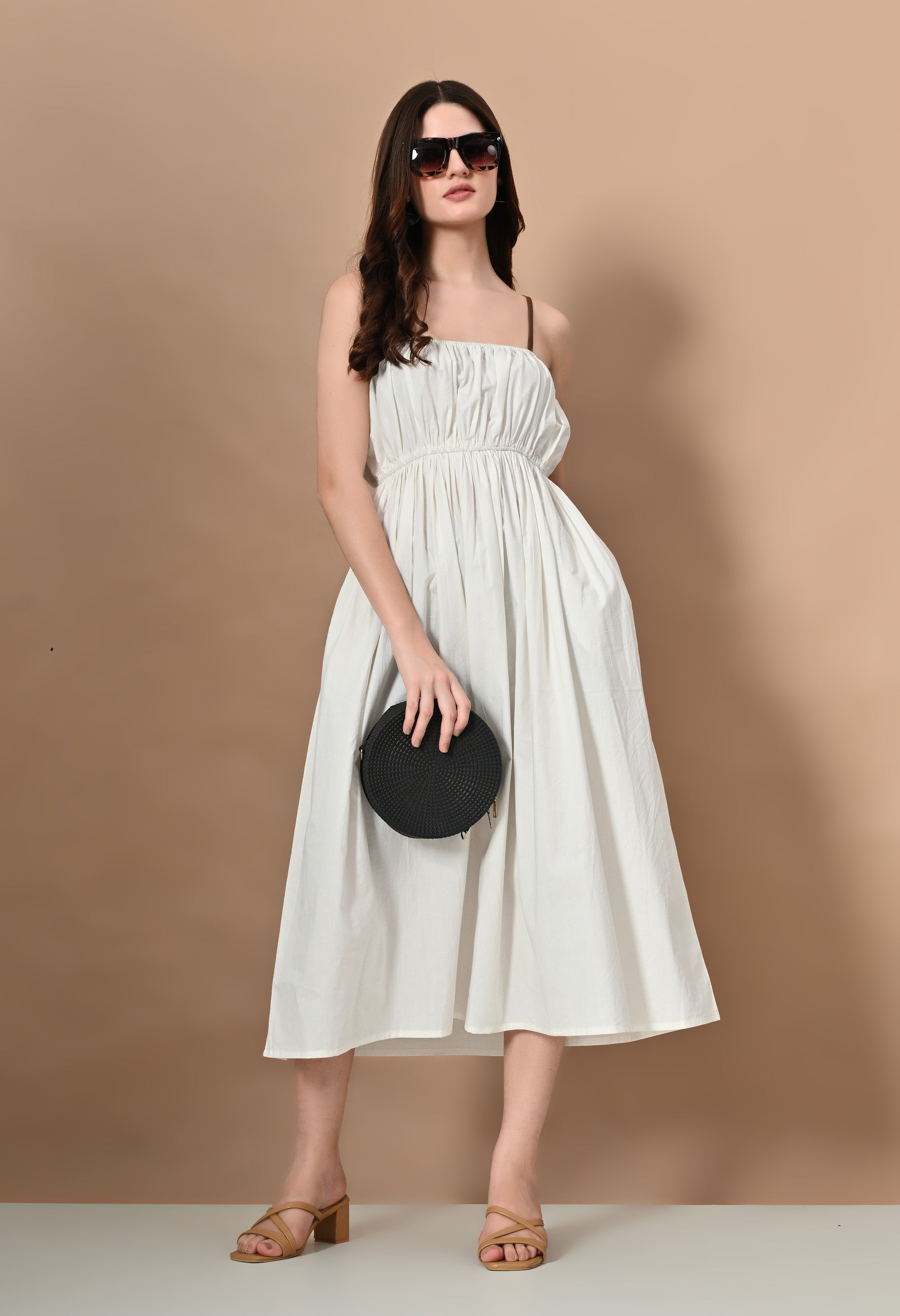 White Organic Cotton Dress For Women