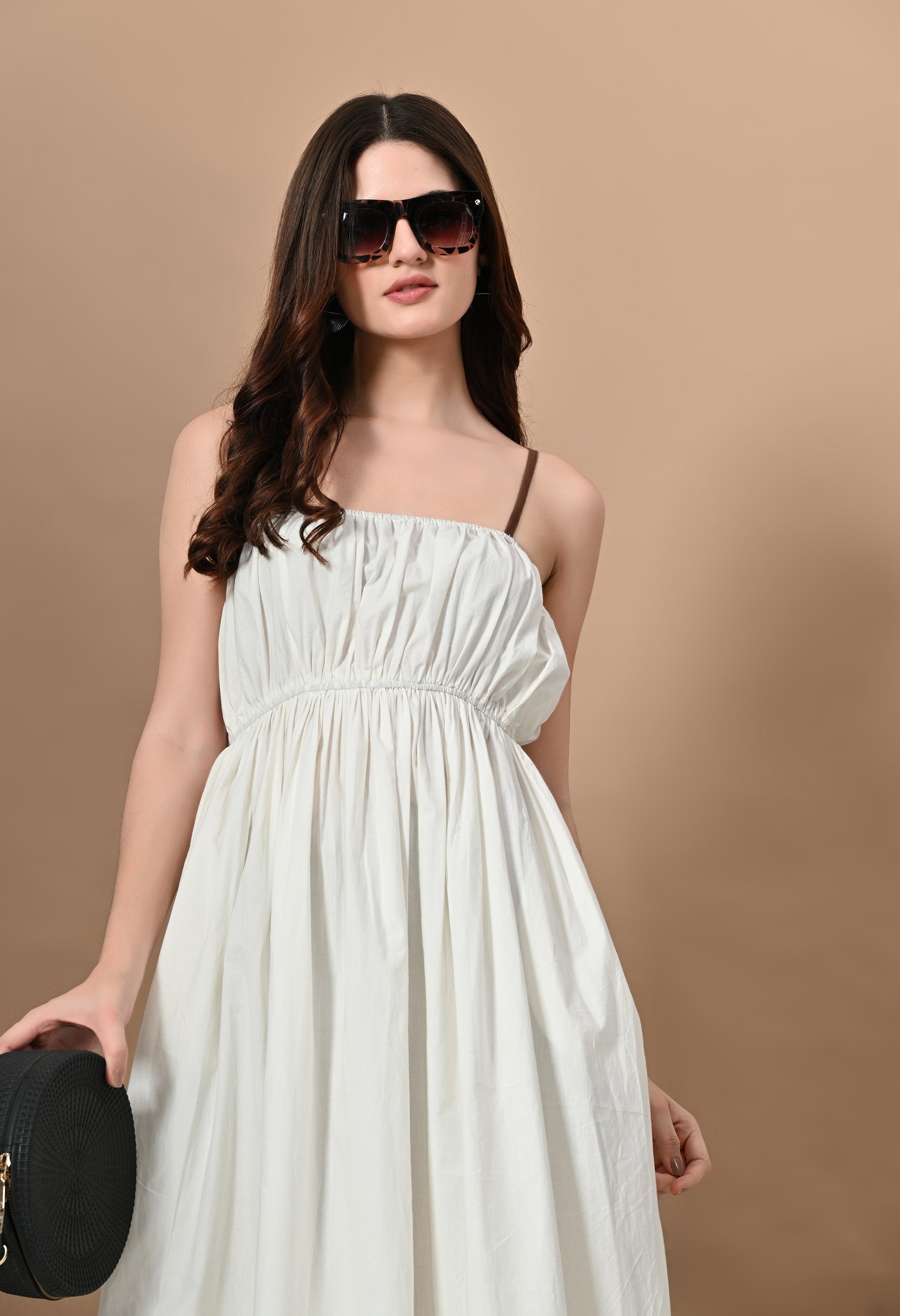 White Organic Cotton Dress For Women