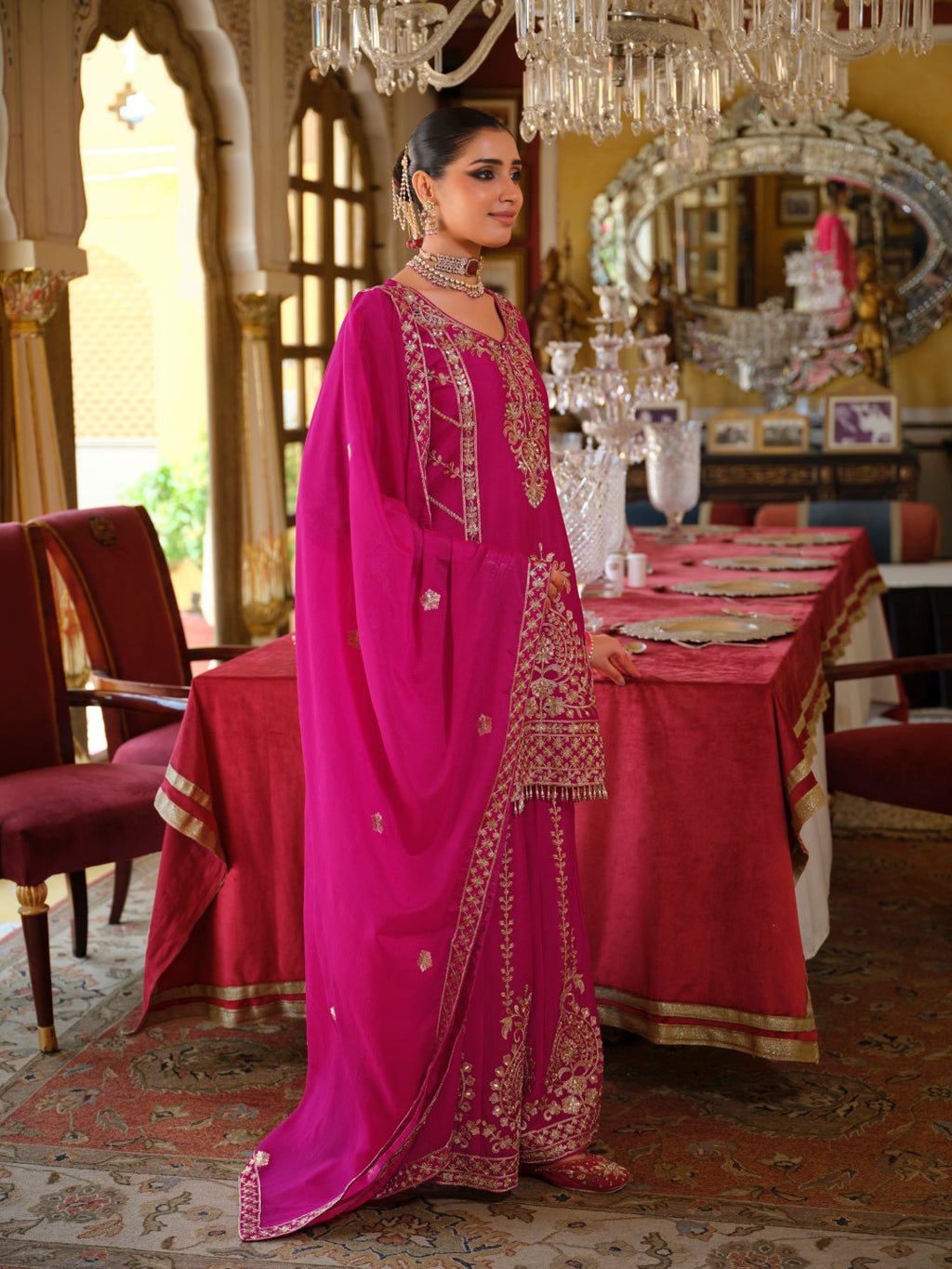 Sambhav rose full work sharara suit set-AL
