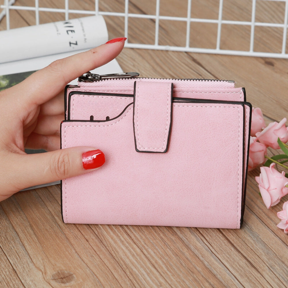 Rose Gold Light Weight Vegan Leather Wallet For Unisex