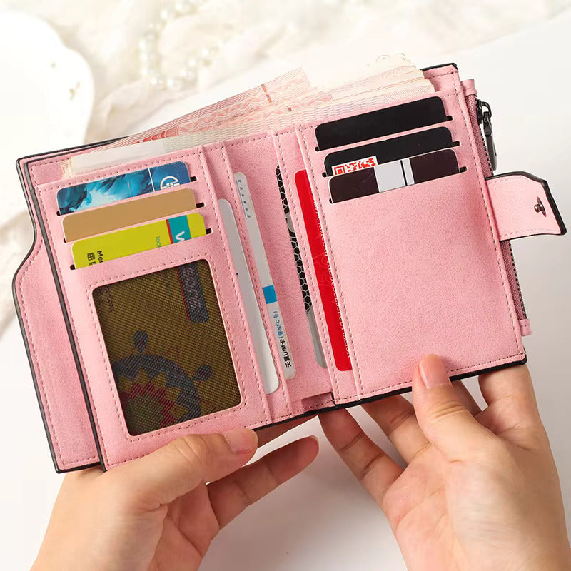 Rose Gold Light Weight Vegan Leather Wallet For Unisex