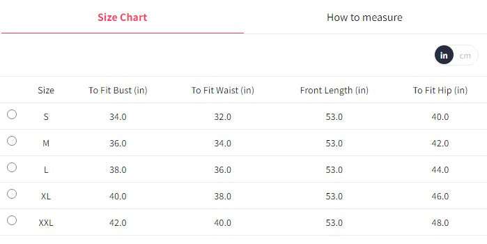 indo-era-Ethnic-Dresses-size-chart