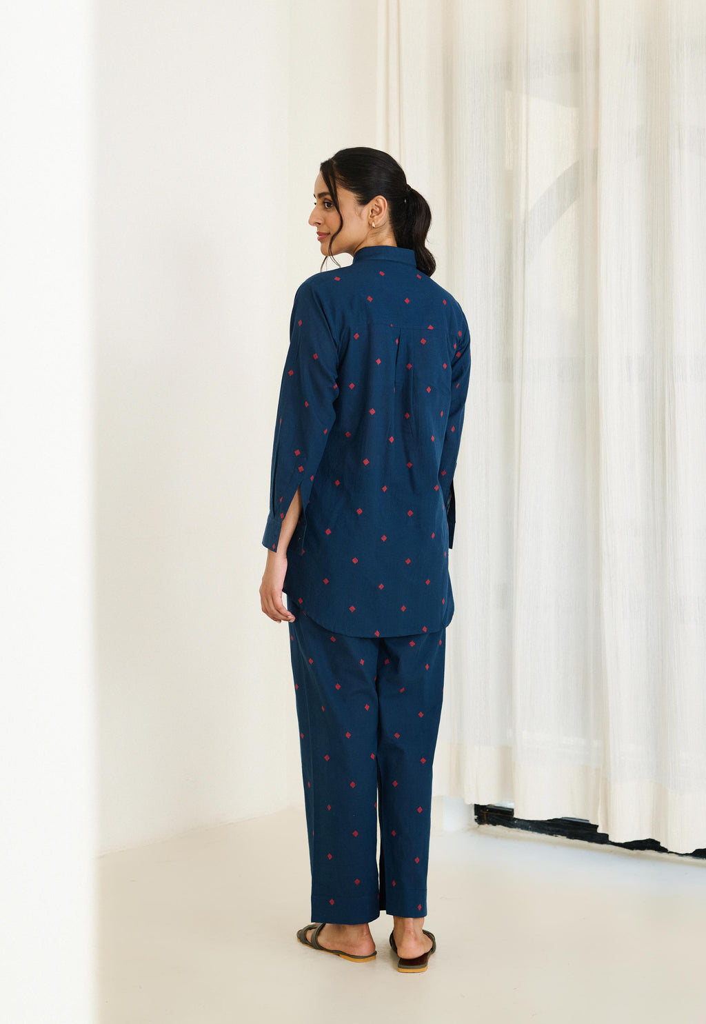 Saadgi Blue Co-ord set - Set of 2-FL
