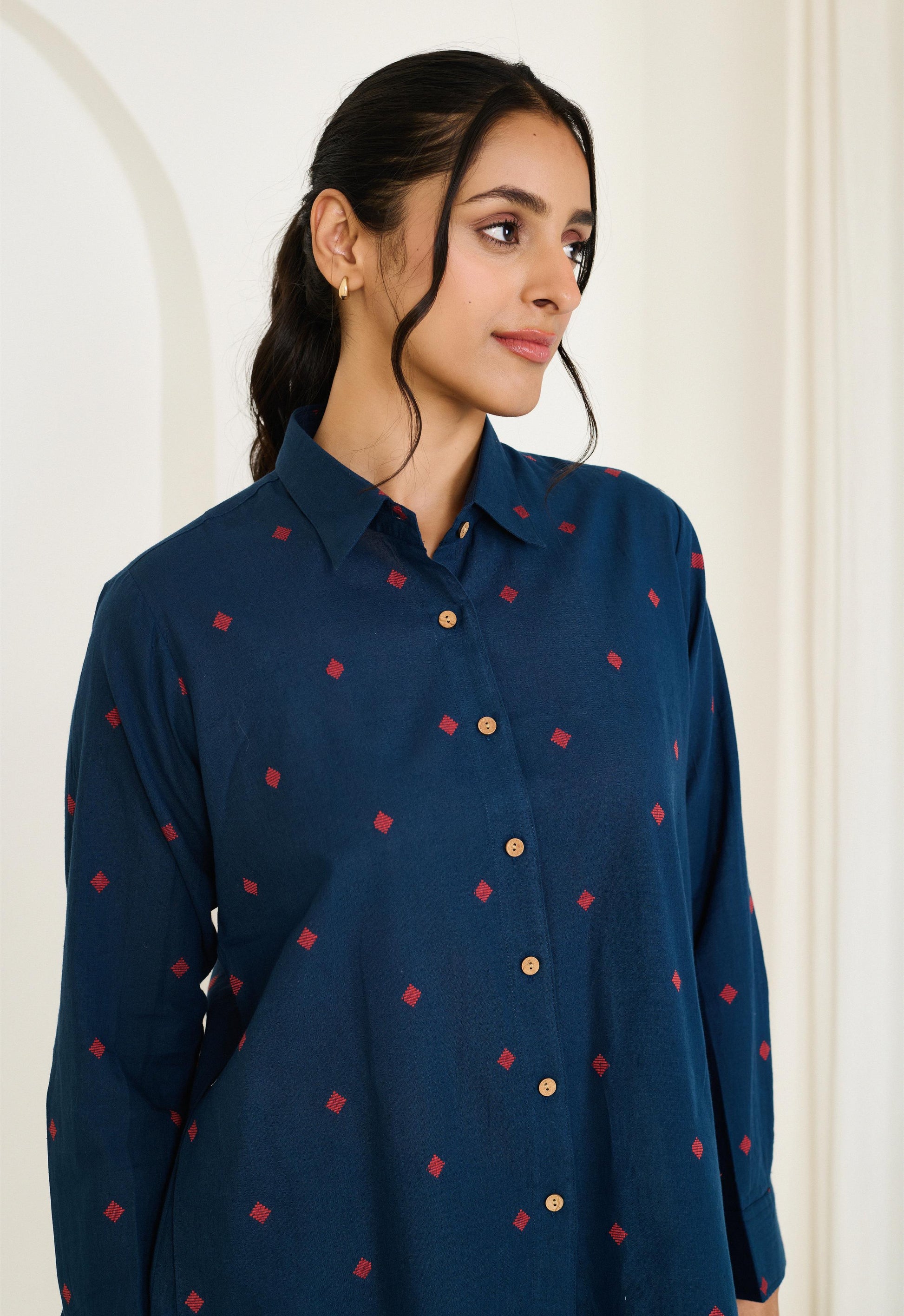 Saadgi Blue Co-ord set - Set of 2-FL