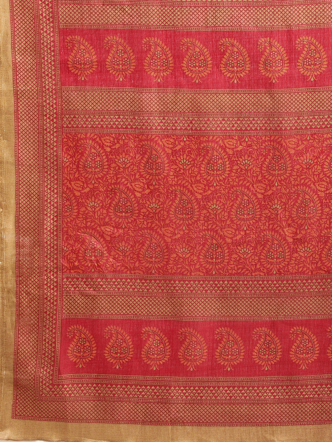 Bhagalpuri Silk Mustard Printed Celebrity Saree With Blouse