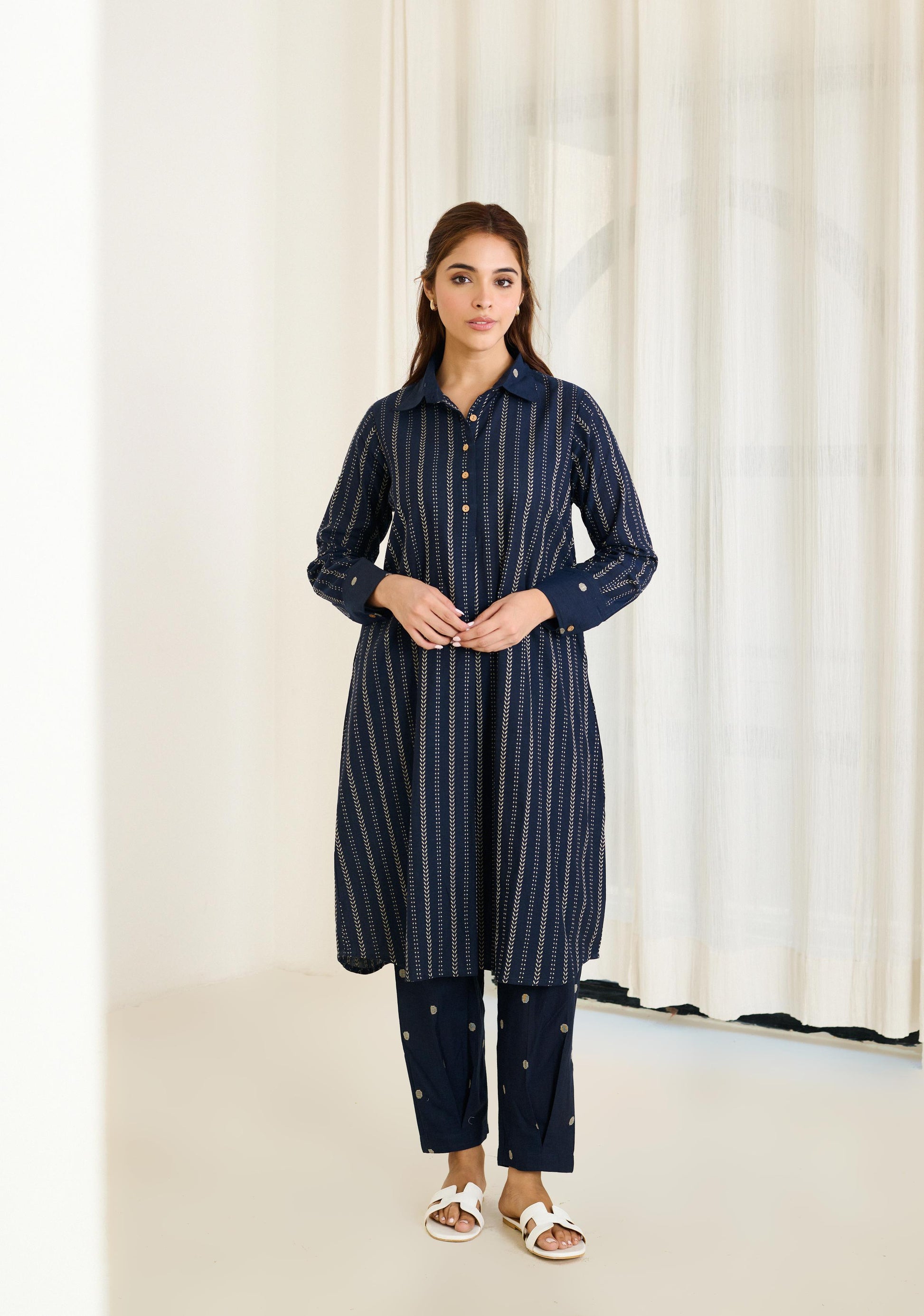 Saadgi Black Kurta Set - Set of 2-FL