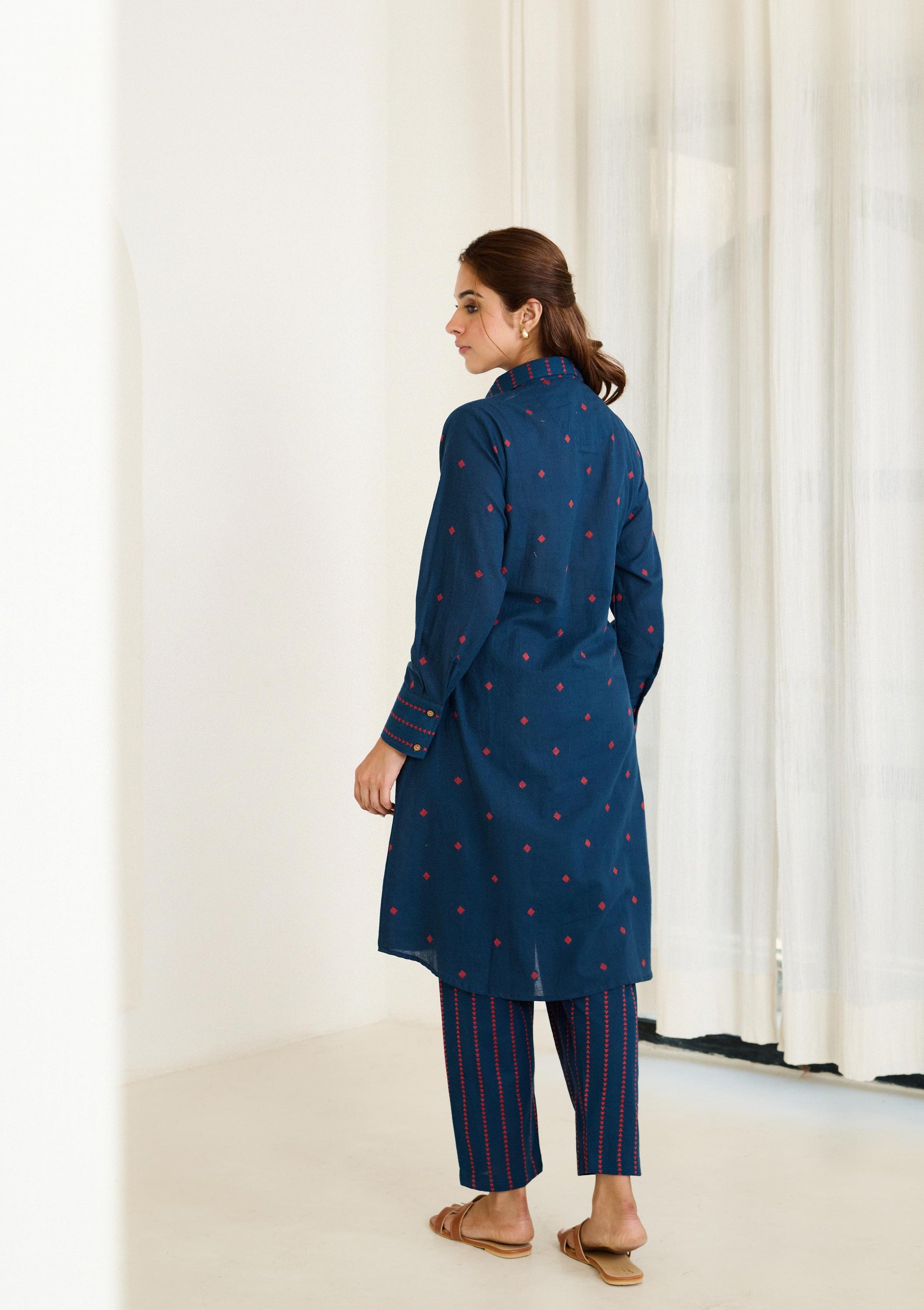 Saadgi Blue Kurta Set - Set of 2-FL