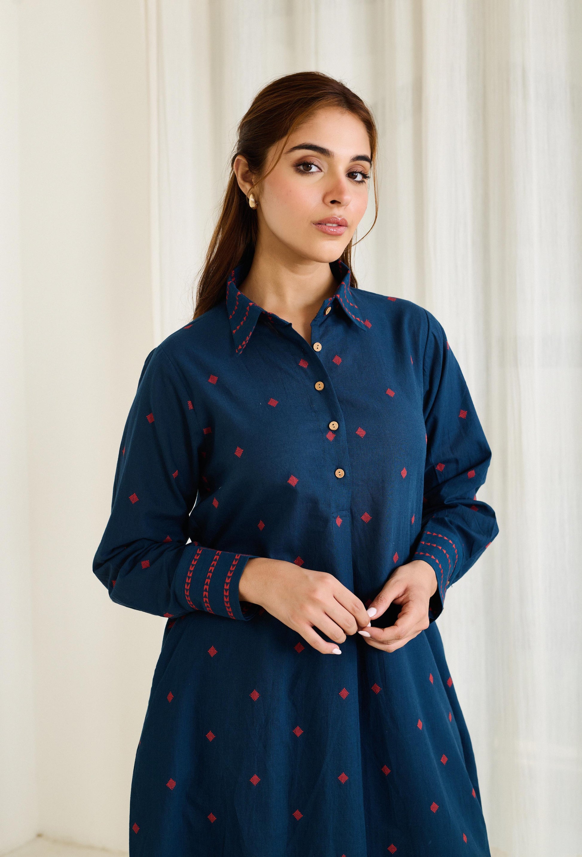 Saadgi Blue Kurta Set - Set of 2-FL