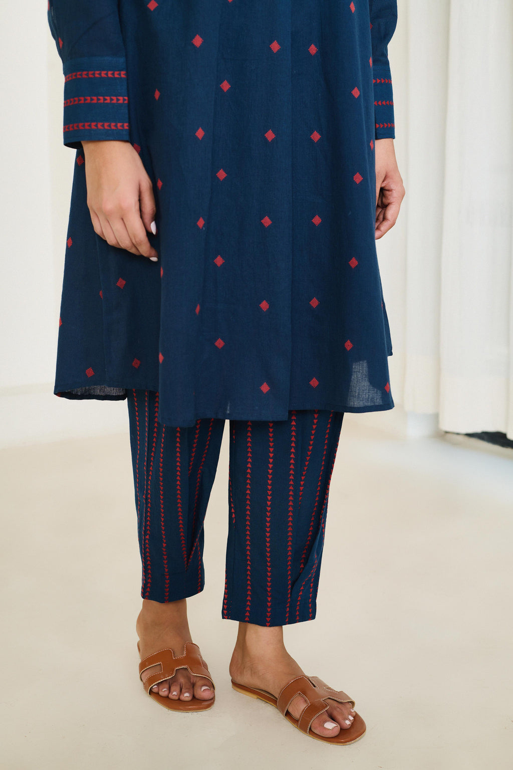 Saadgi Blue Kurta Set - Set of 2-FL
